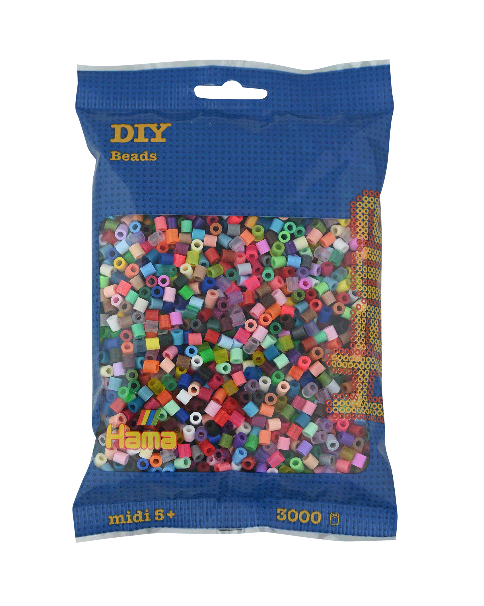 3000 Hama Midi Bügelperlen - Mischung 01-22, 24, 26-38, 42-49, 60 ,70-74