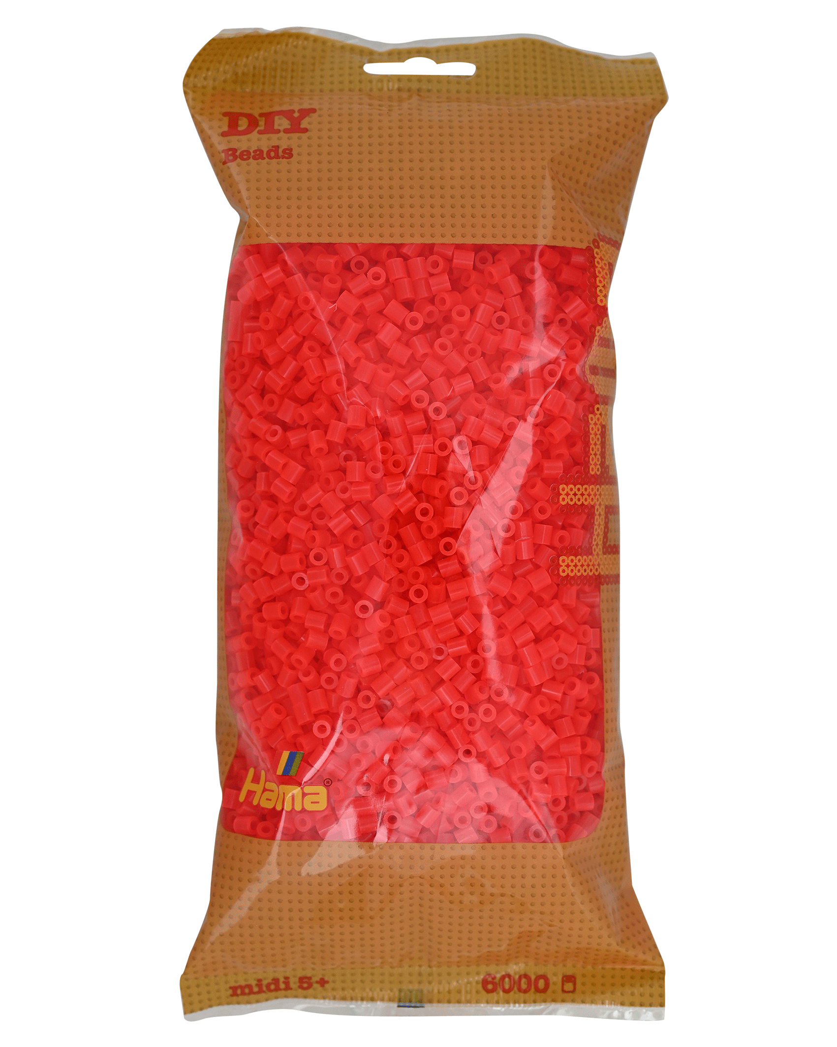 6000 Hama Midi Bügelperlen - Neon-Rot