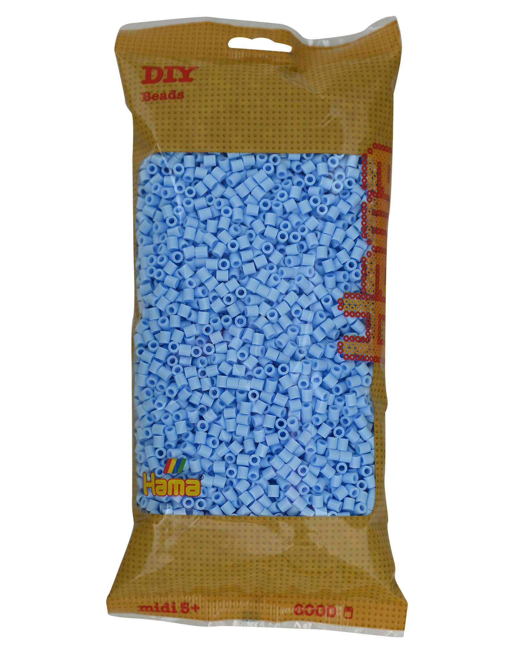 6000 Hama Midi Bügelperlen - Pastell-Eisblau