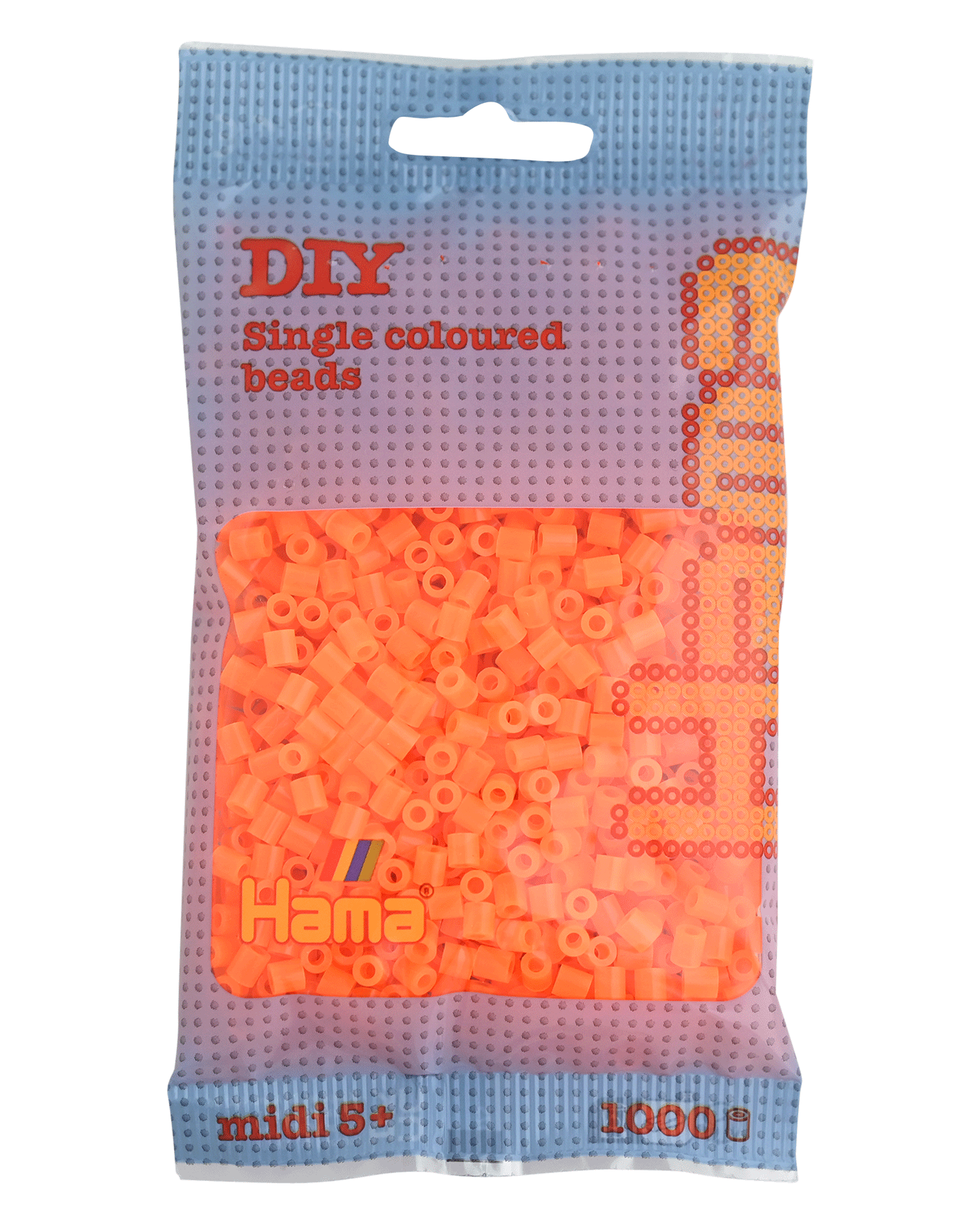 1000 Midi Bügelperlen - Neon-Orange