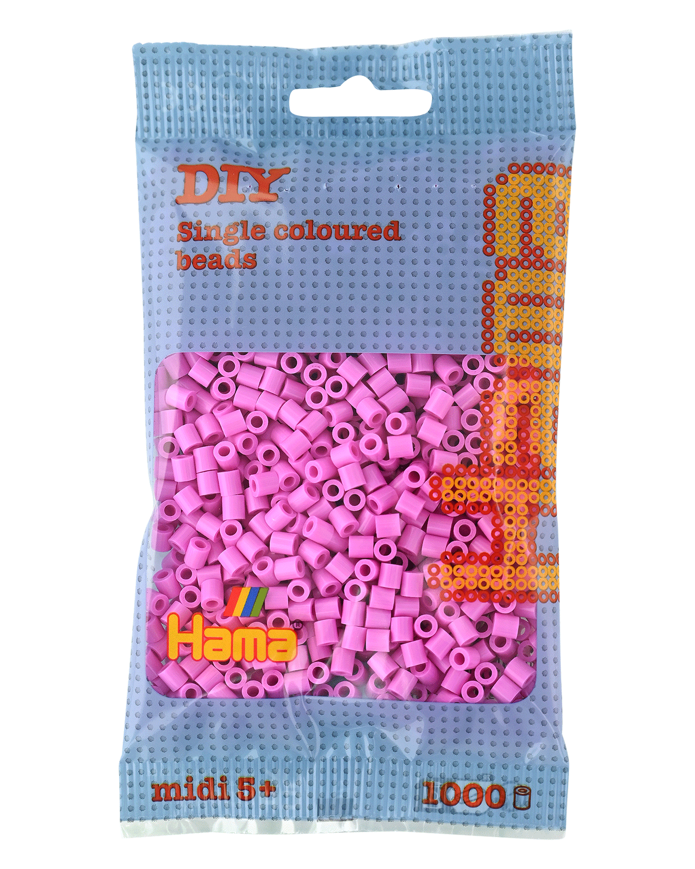 1000 Midi Bügelperlen - Pastell-Pink