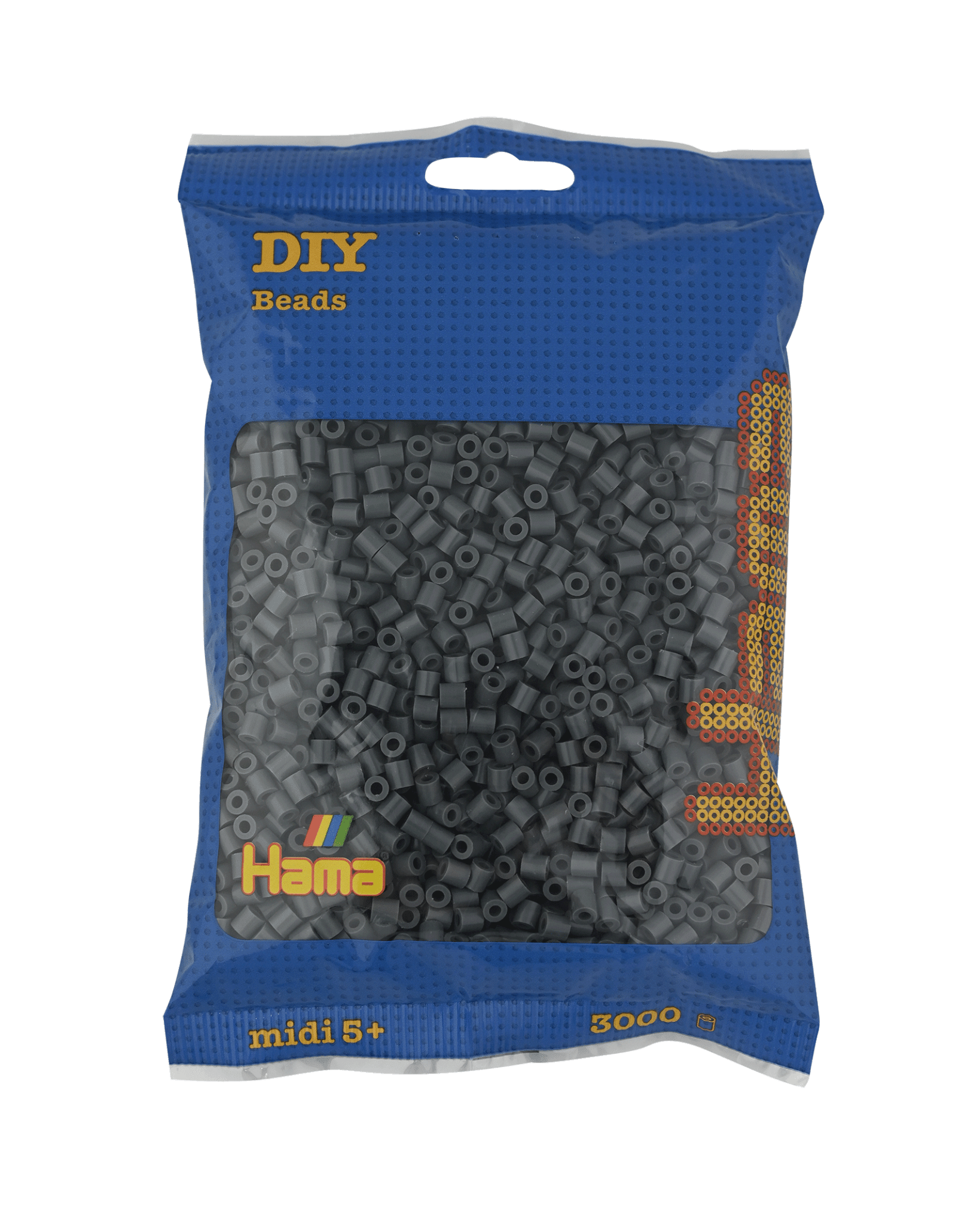 3000 Hama Midi Bügelperlen - Dunkelgrau von Spielzeughafen