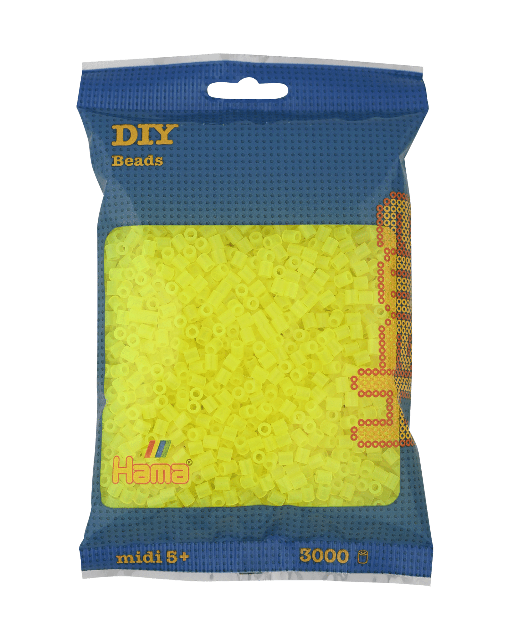 3000 Hama Midi Bügelperlen - Neon - Gelb von Spielzeughafen