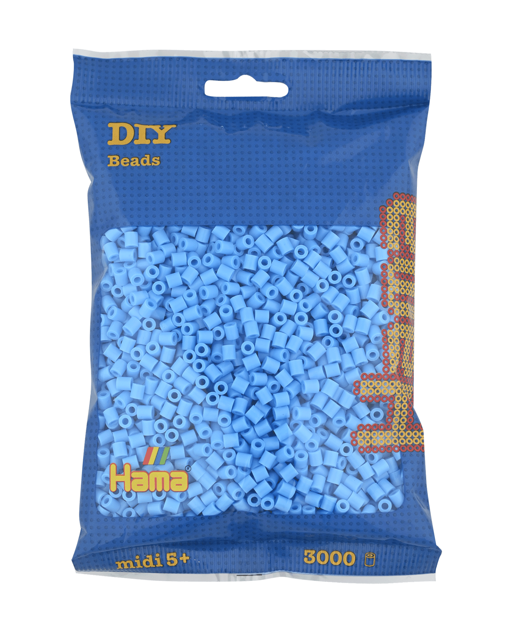 3000 Hama Midi Bügelperlen - Pastell - Blau von Spielzeughafen
