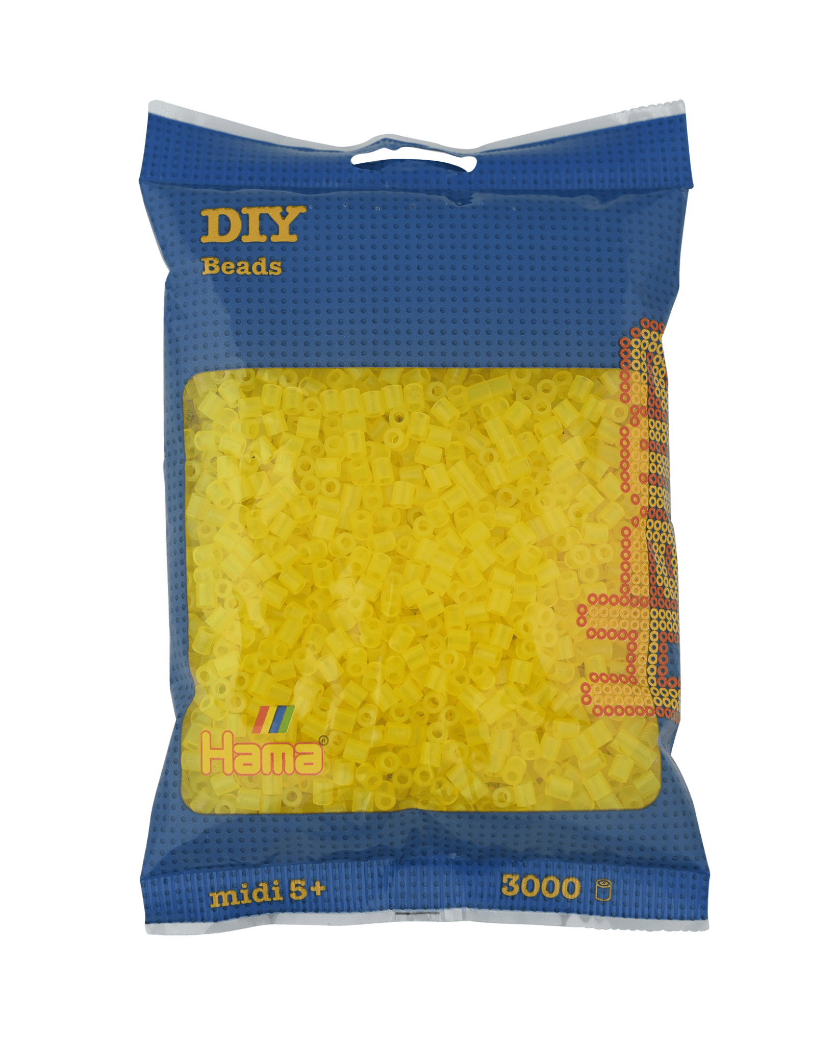 3000 Hama Midi Bügelperlen - Transparent - Gelb von Spielzeughafen