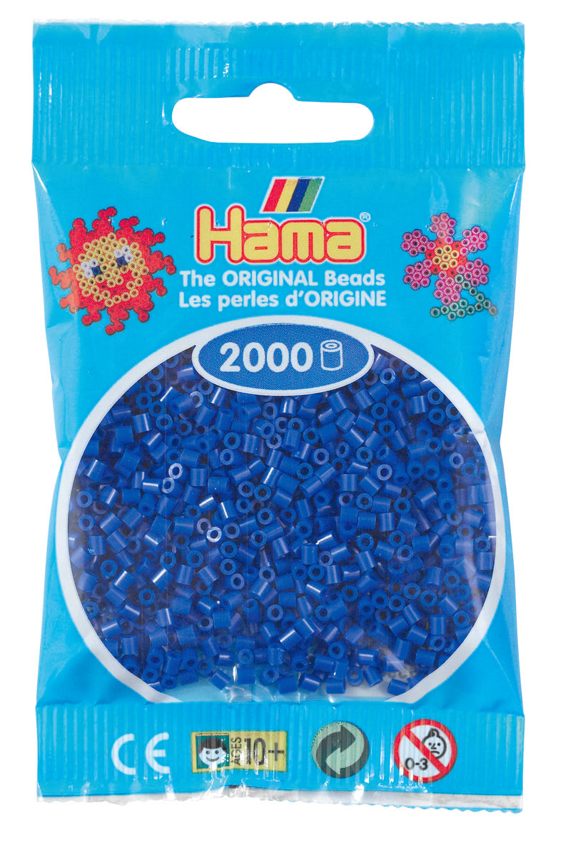 2000 Mini Bügelperlen - Blau
