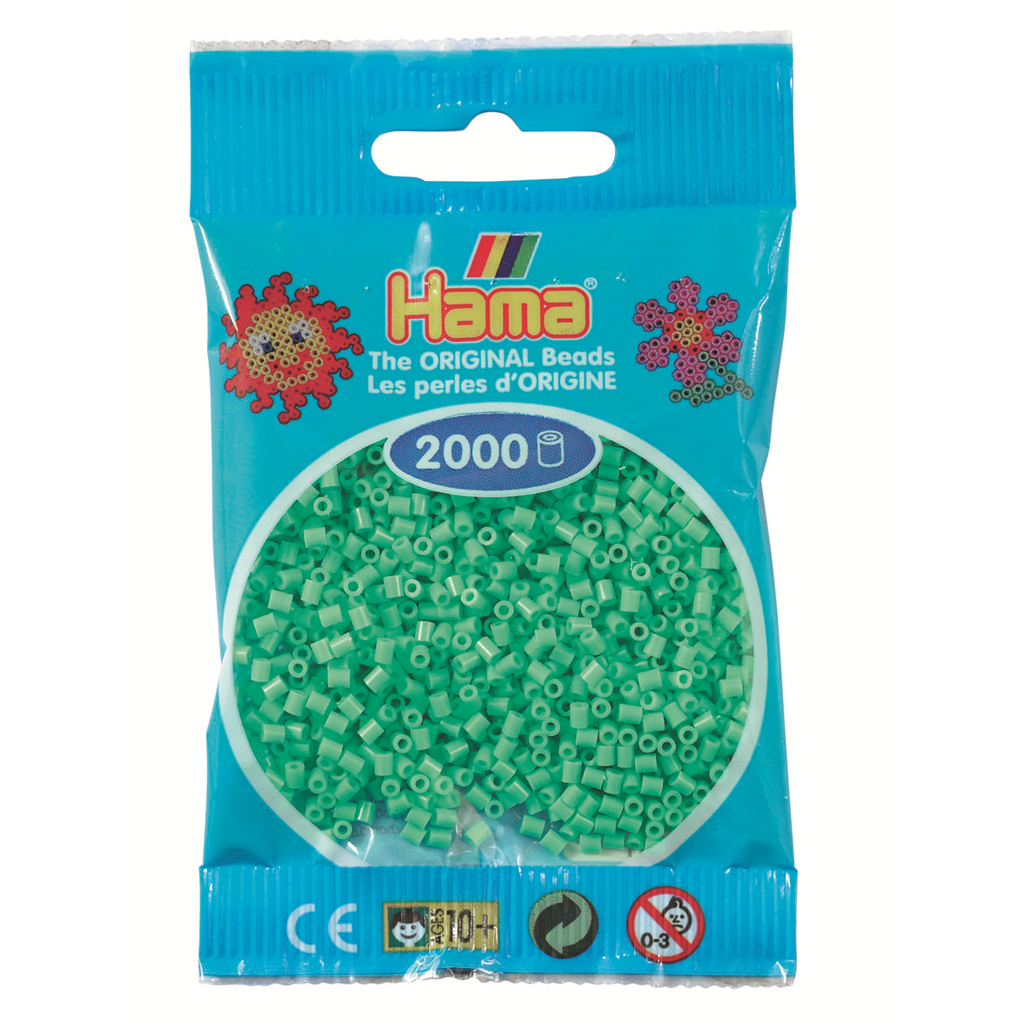 2000 Mini Bügelperlen - Hellgrün