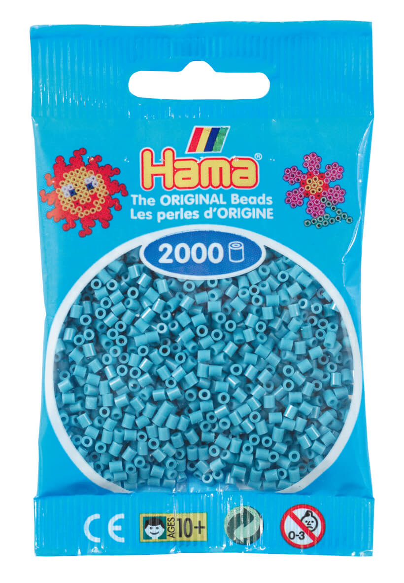 2000 Mini Bügelperlen - Türkis