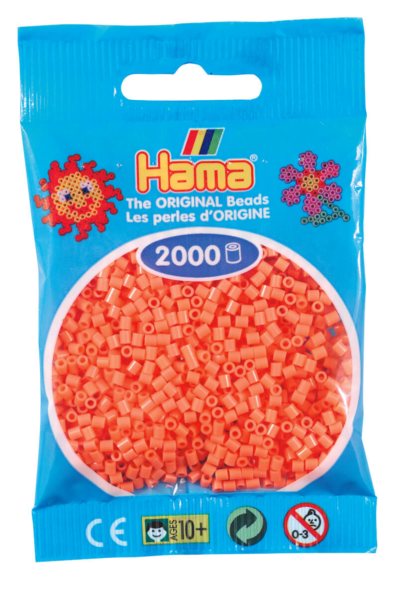 2000 Mini Bügelperlen - Pastell-Rot