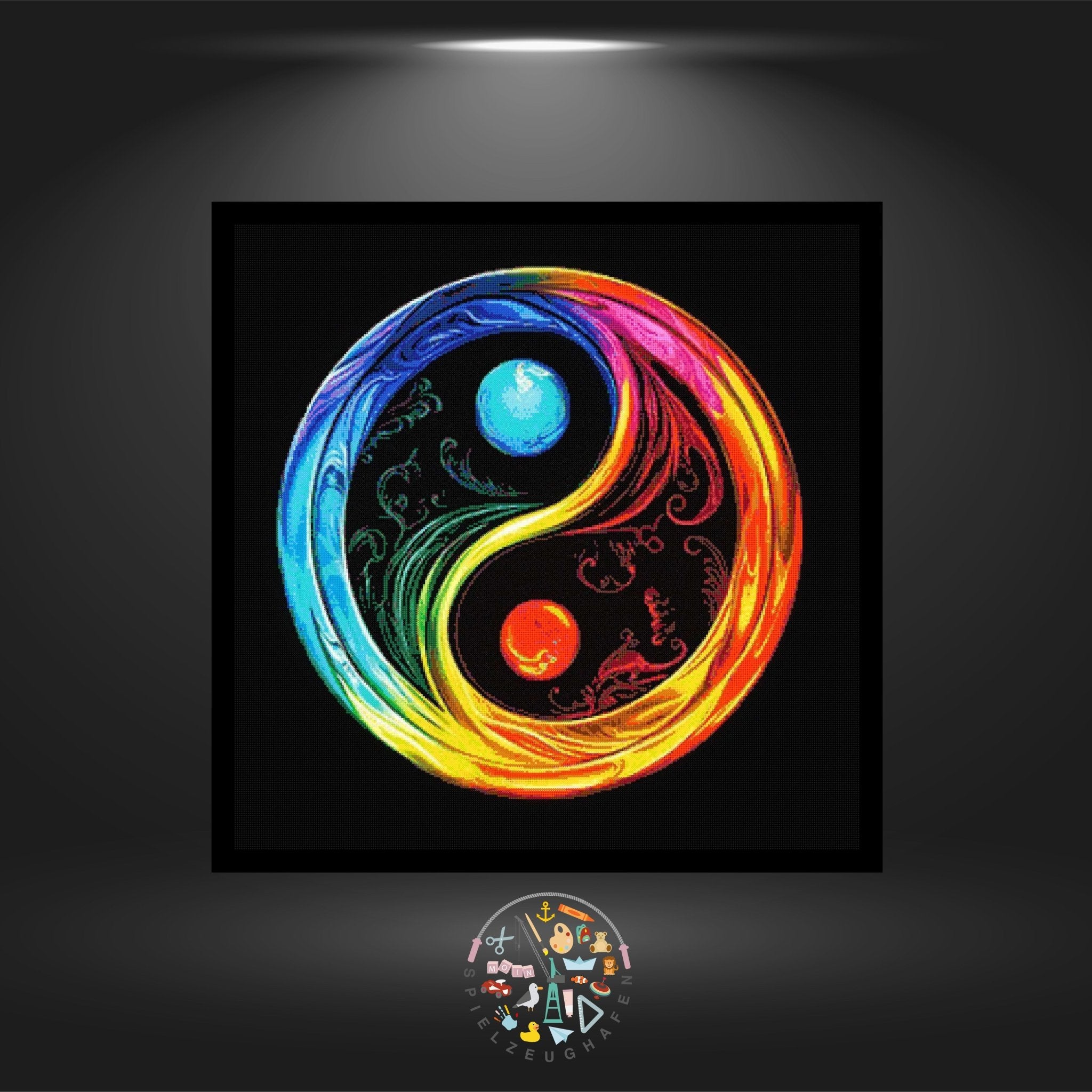 Colorful Yin Yang - Strass rund von Spielzeughafen