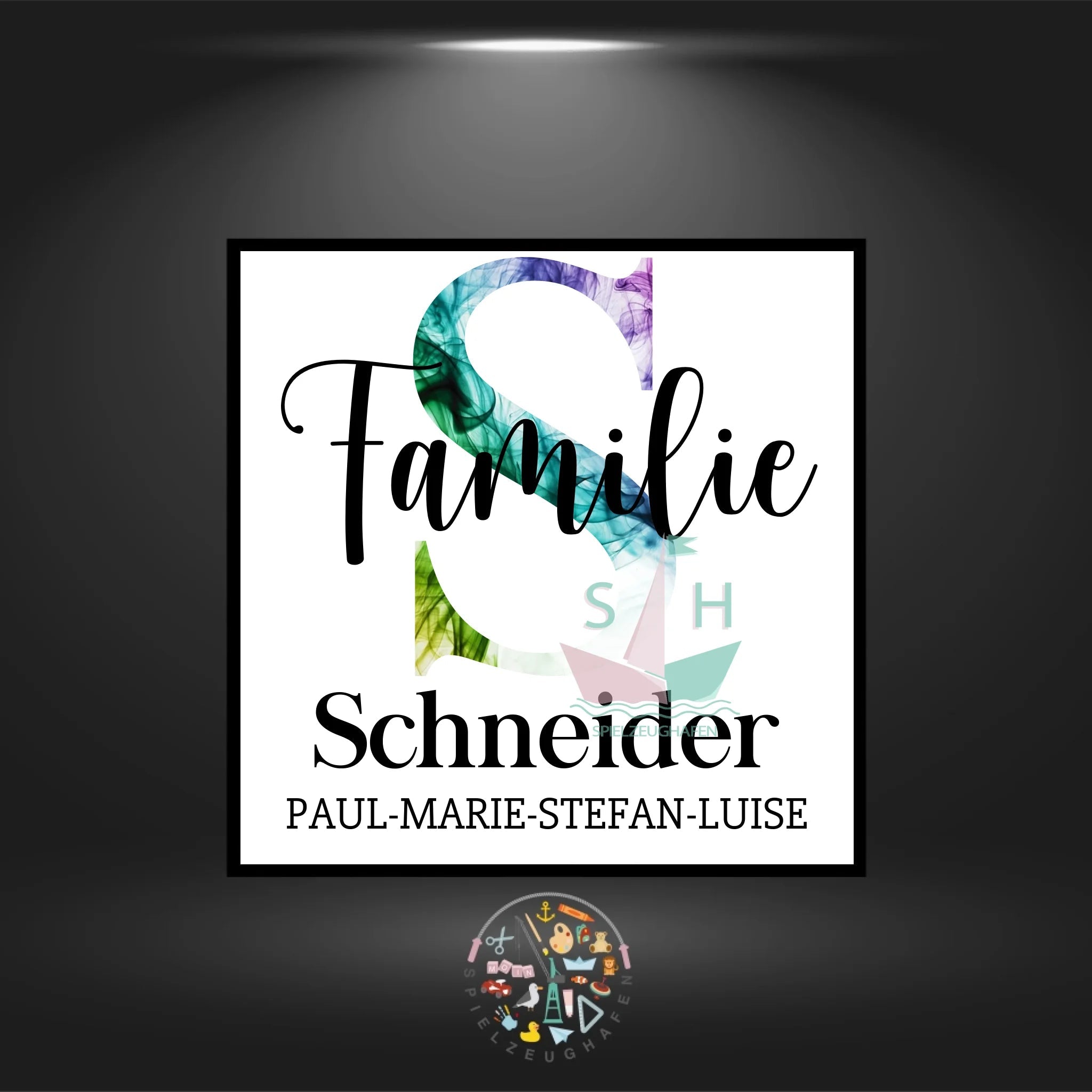 Dein Familienname als Diamond Painting von Spielzeughafen