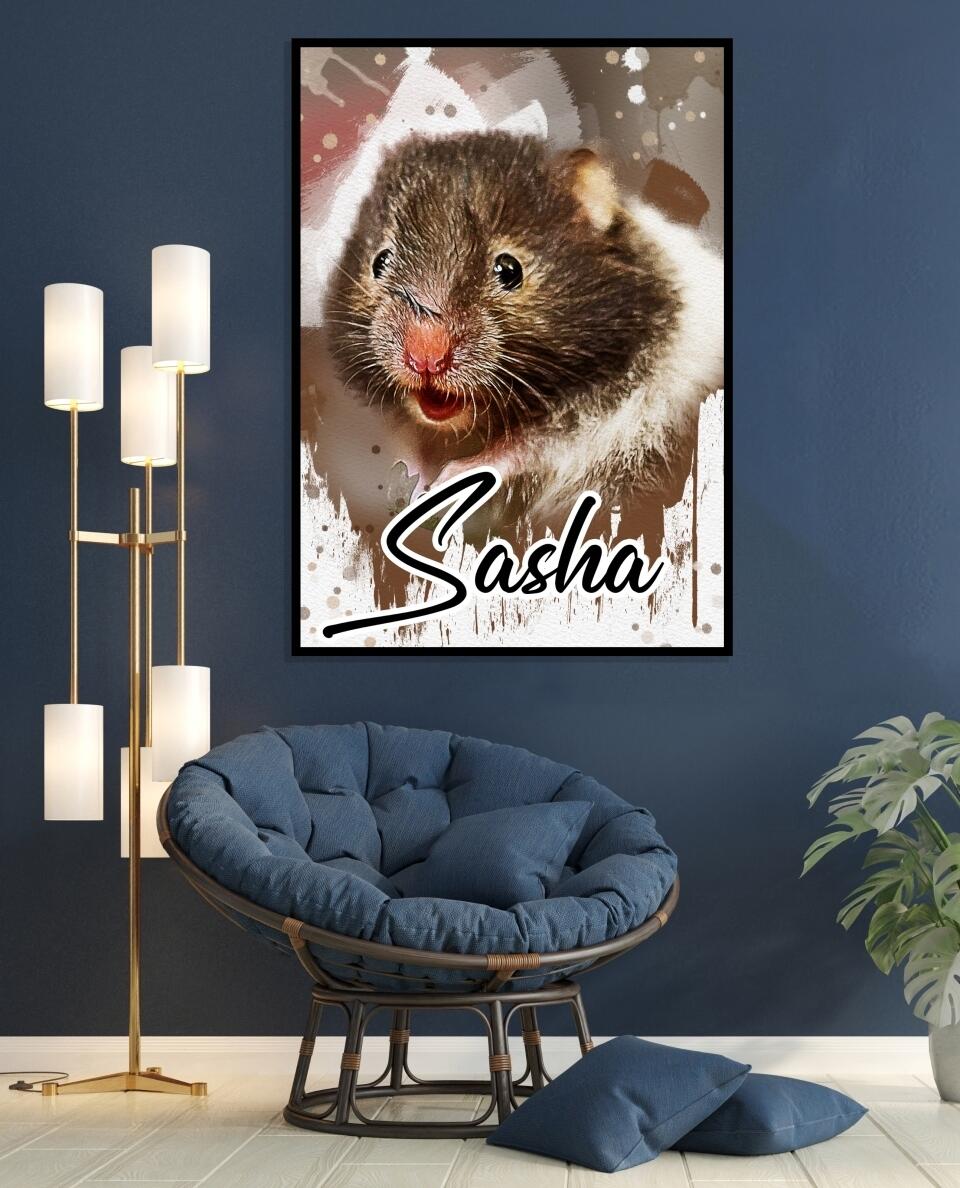 Dein Liebling - als Aquarell Diamond Painting (eckige Steine) von Spielzeughafen