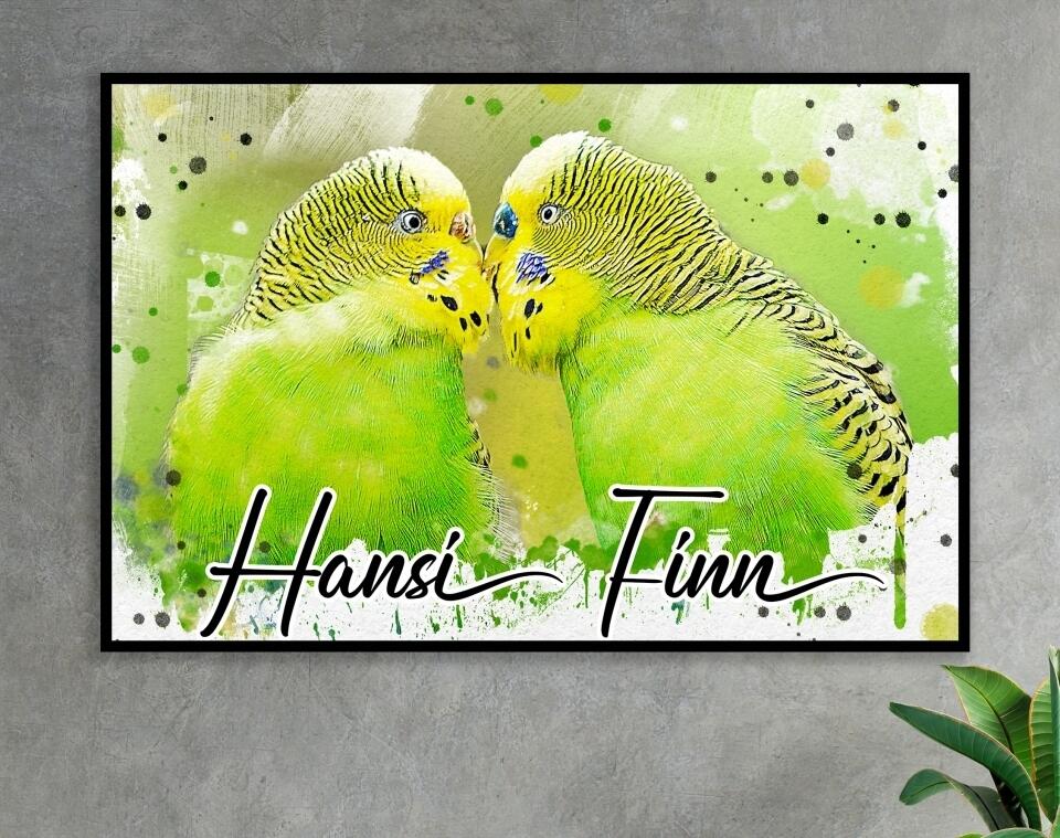 Dein Liebling - als Aquarell Diamond Painting (eckige Steine) von Spielzeughafen