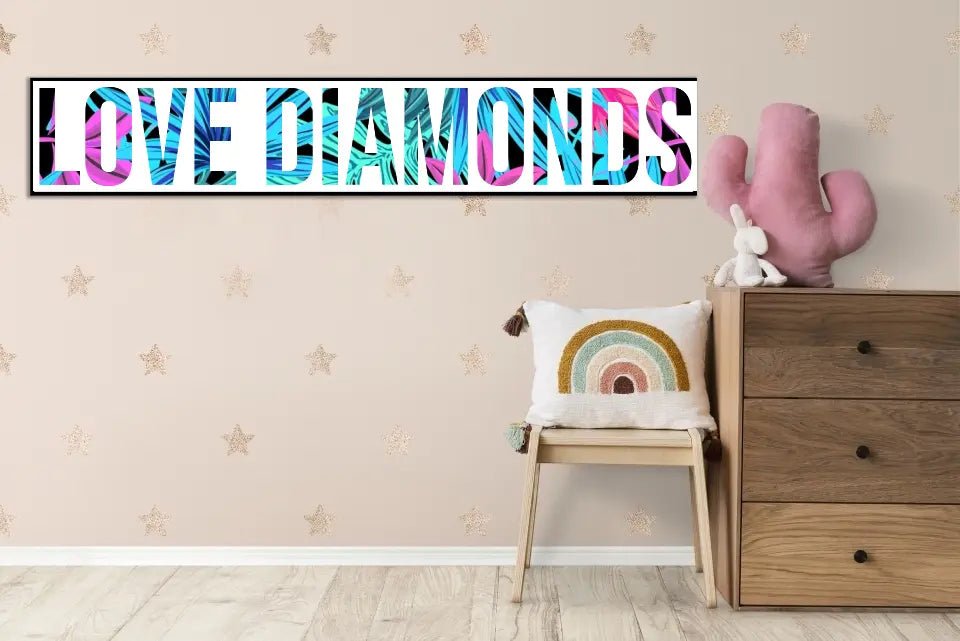 Dein Wunschname als Diamond Painting in eckig oder Strass ( rund ) von Spielzeughafen