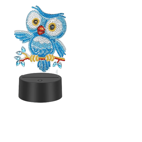 Diamond Painting Lampe 'Eule' (28) von Spielzeughafen