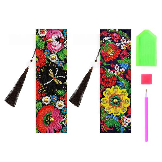 Diamond Painting Lesezeichen 'Blumen' von Spielzeughafen