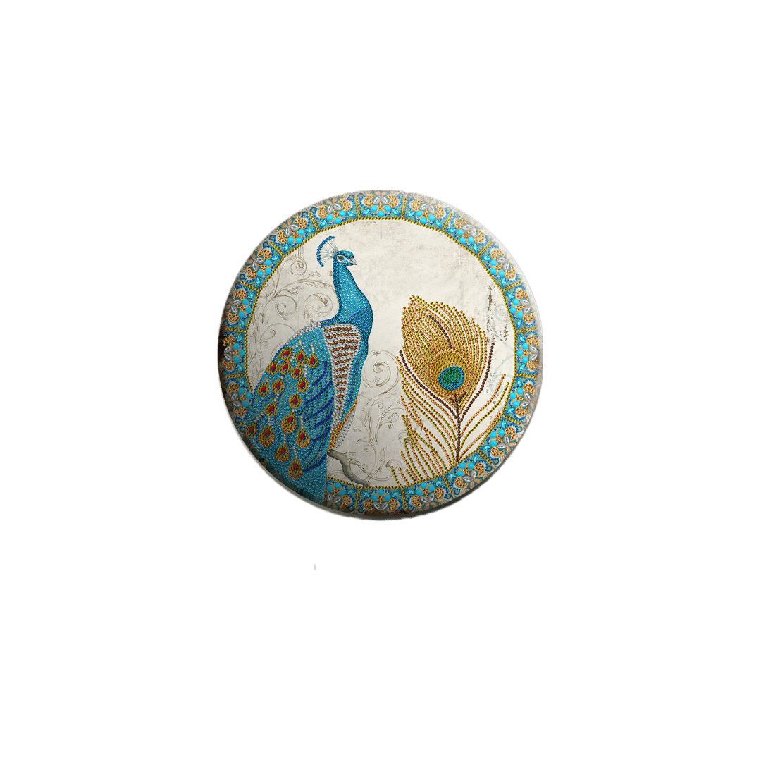 Diamond Painting Metallwandteller Pfau 1 (59) von Spielzeughafen