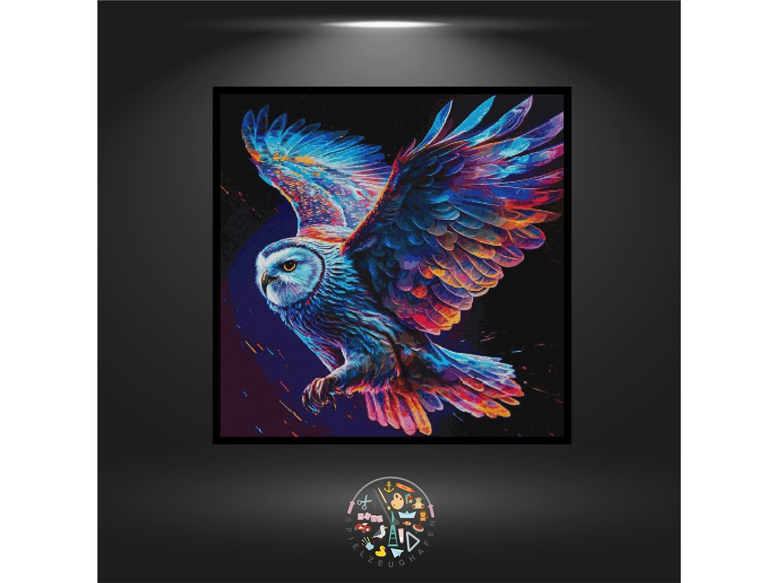 Eule 'Merlin' - Quadratisch mit AB von Spielzeughafen