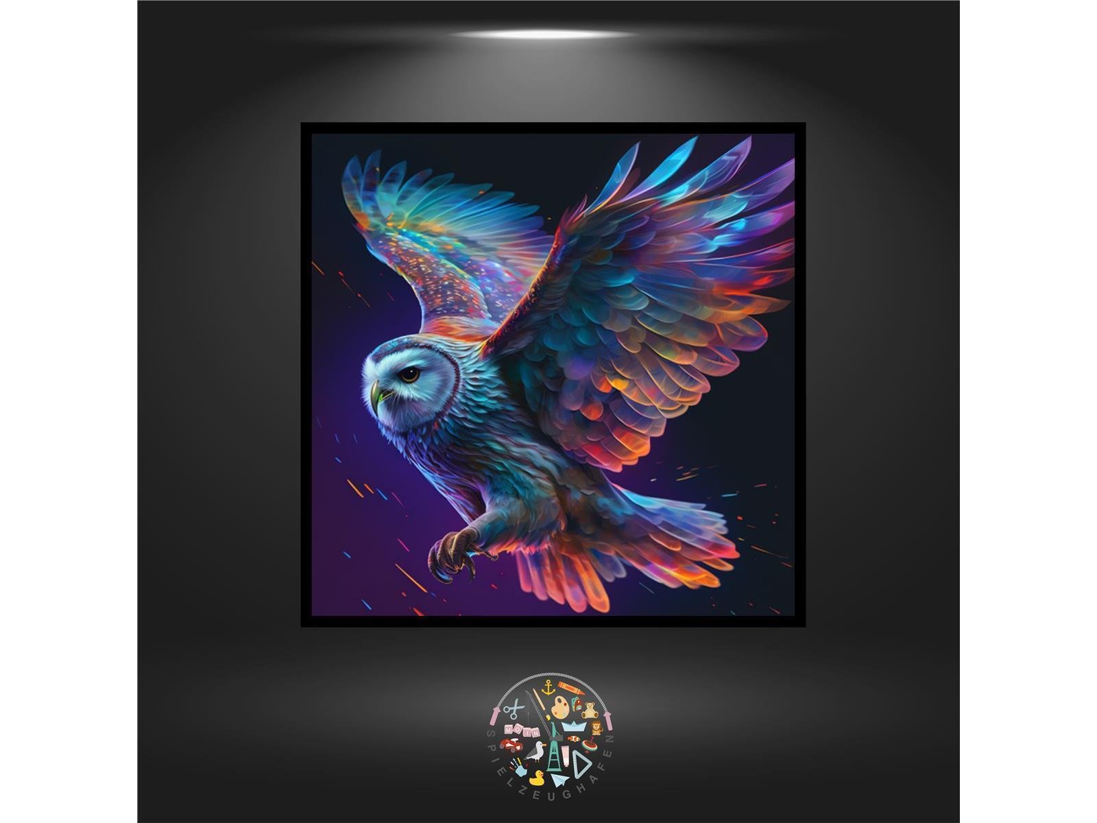 Eule 'Merlin' - Quadratisch mit AB von Spielzeughafen