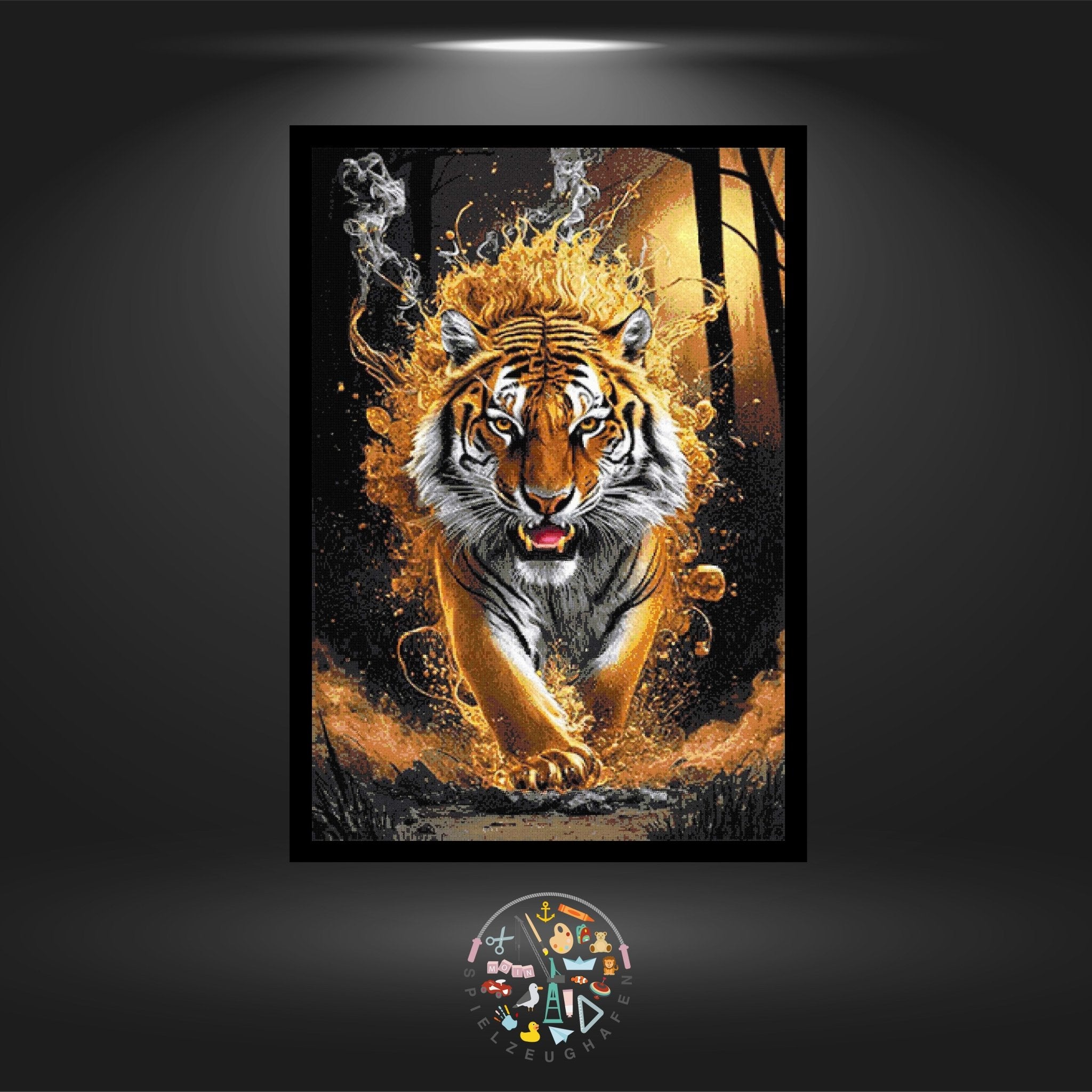 Fire Tiger - Strass rund von Spielzeughafen