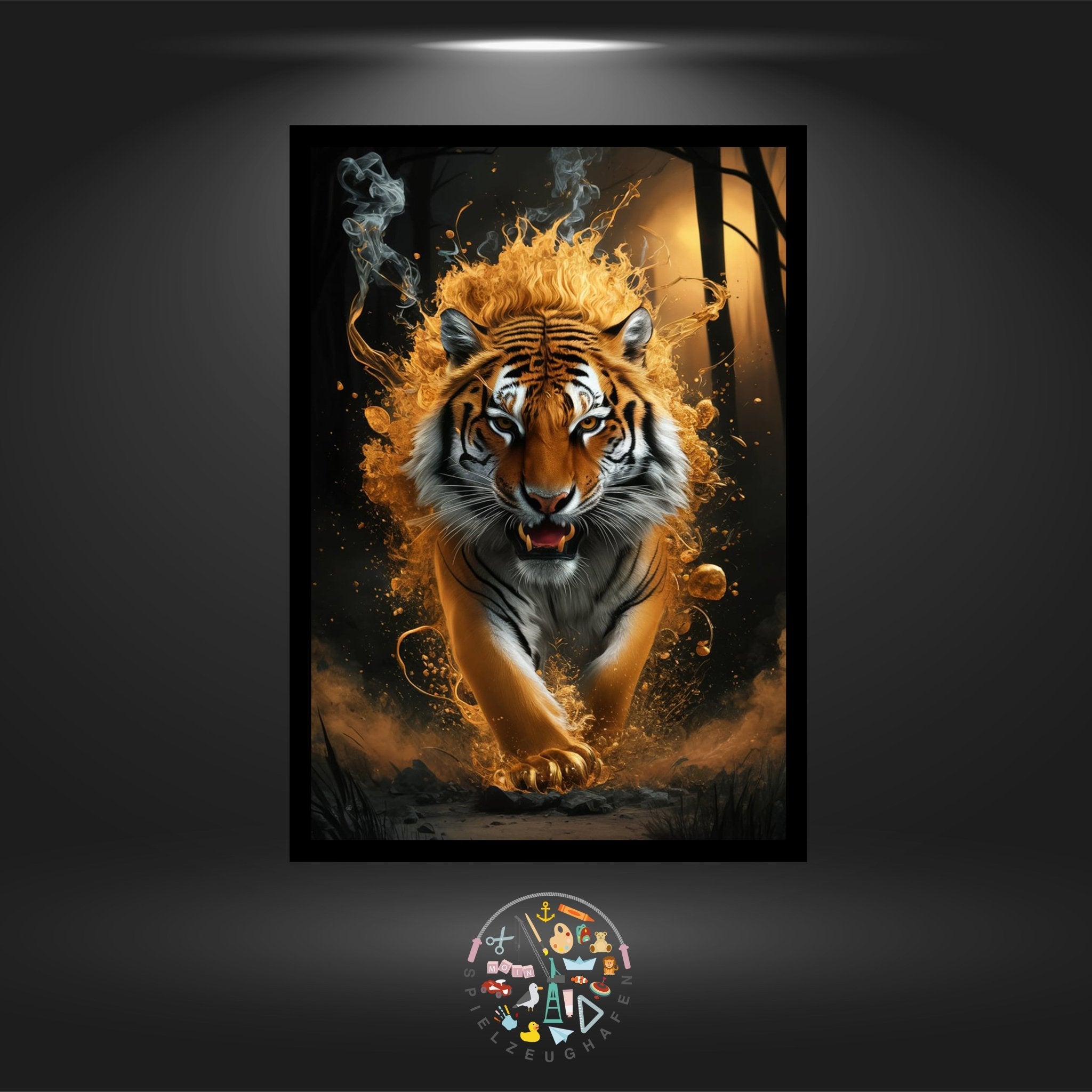 Fire Tiger - Strass rund von Spielzeughafen