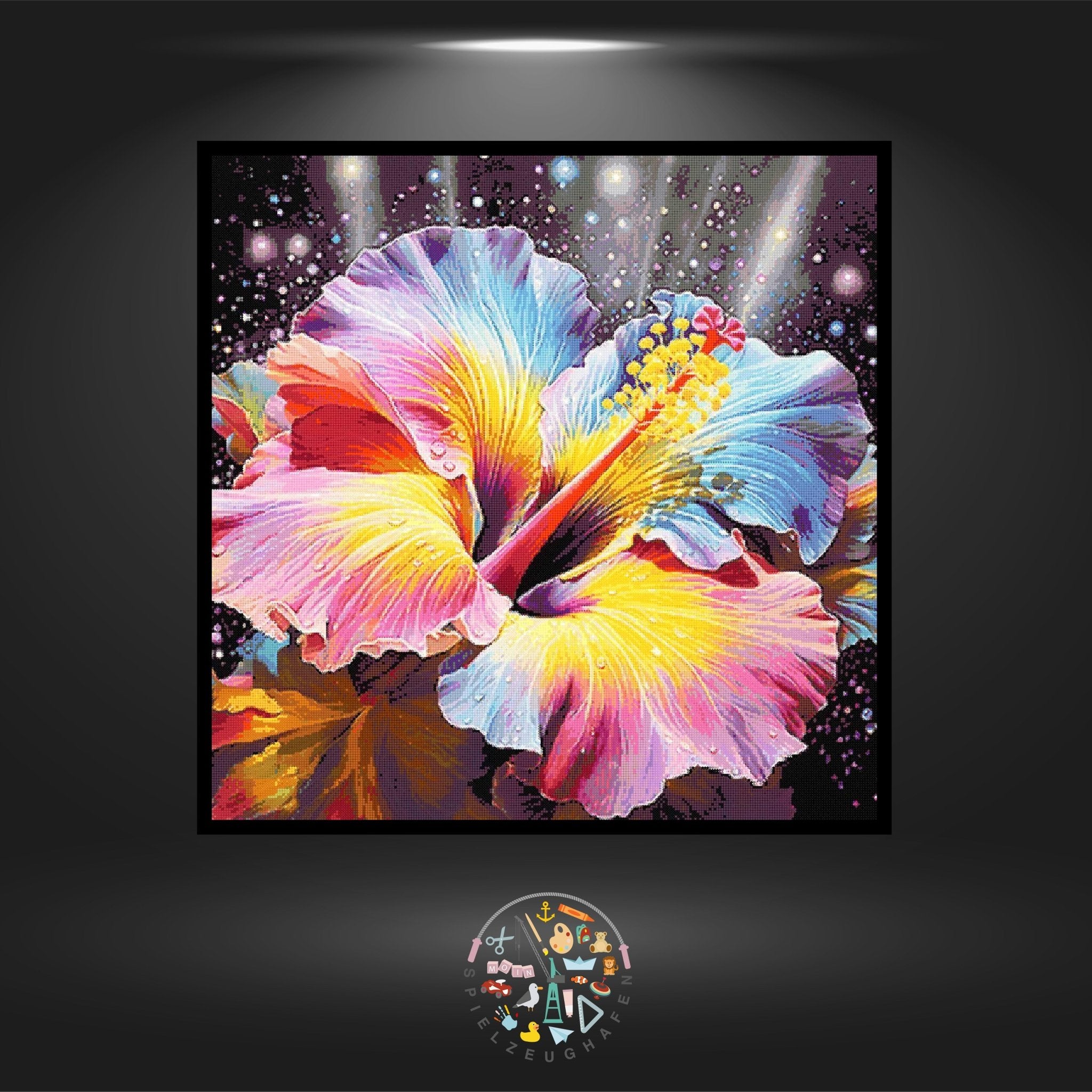 Flower of Hibiskus - Strass rund von Spielzeughafen