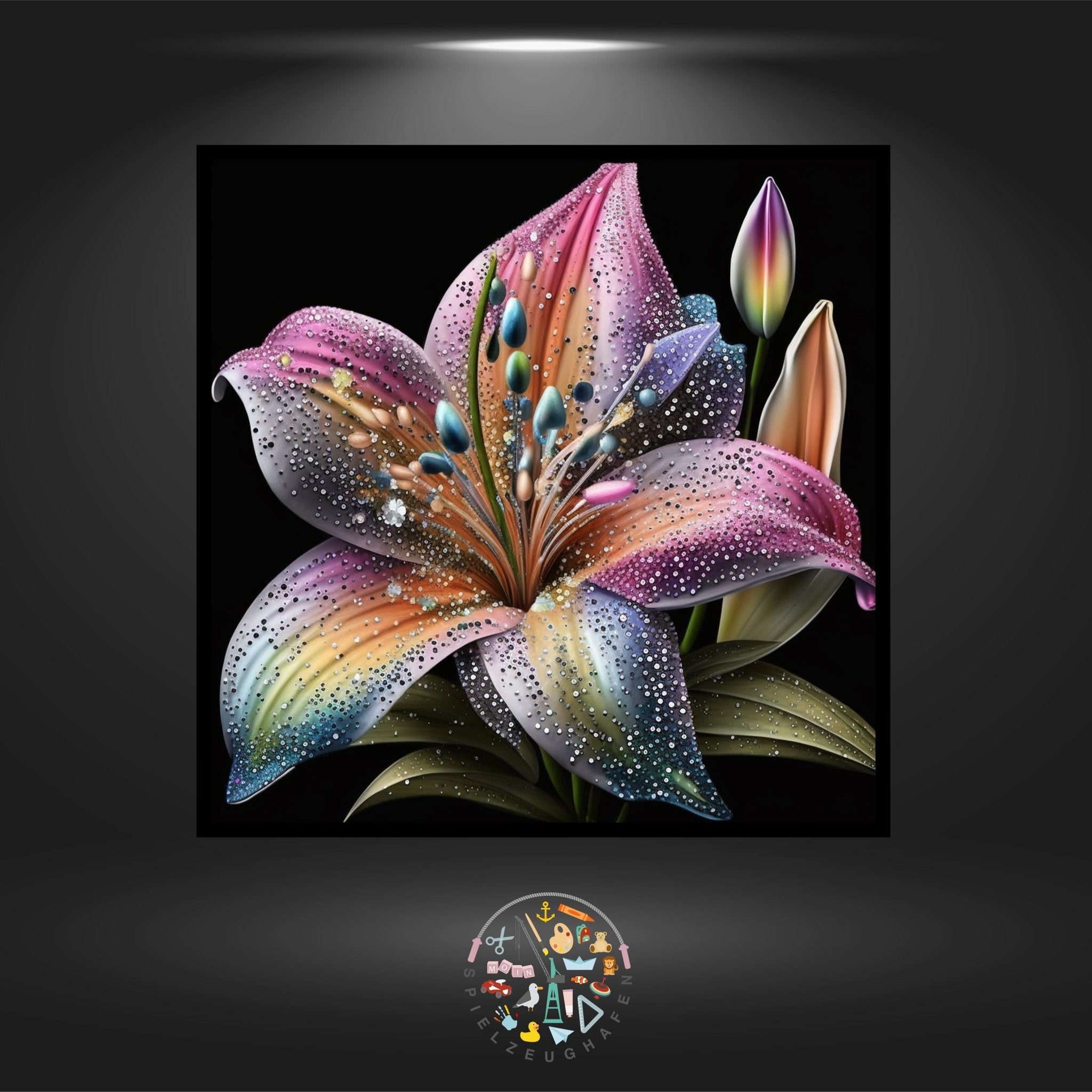 Flower of Lily - Strass rund von Spielzeughafen