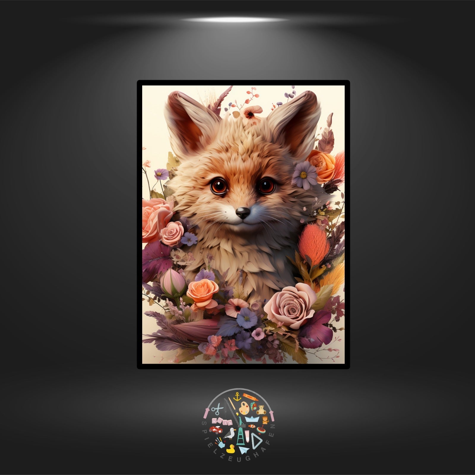 Fox - Quadratisch - Einsteigermotiv (für Anfänger geeignet) von Spielzeughafen