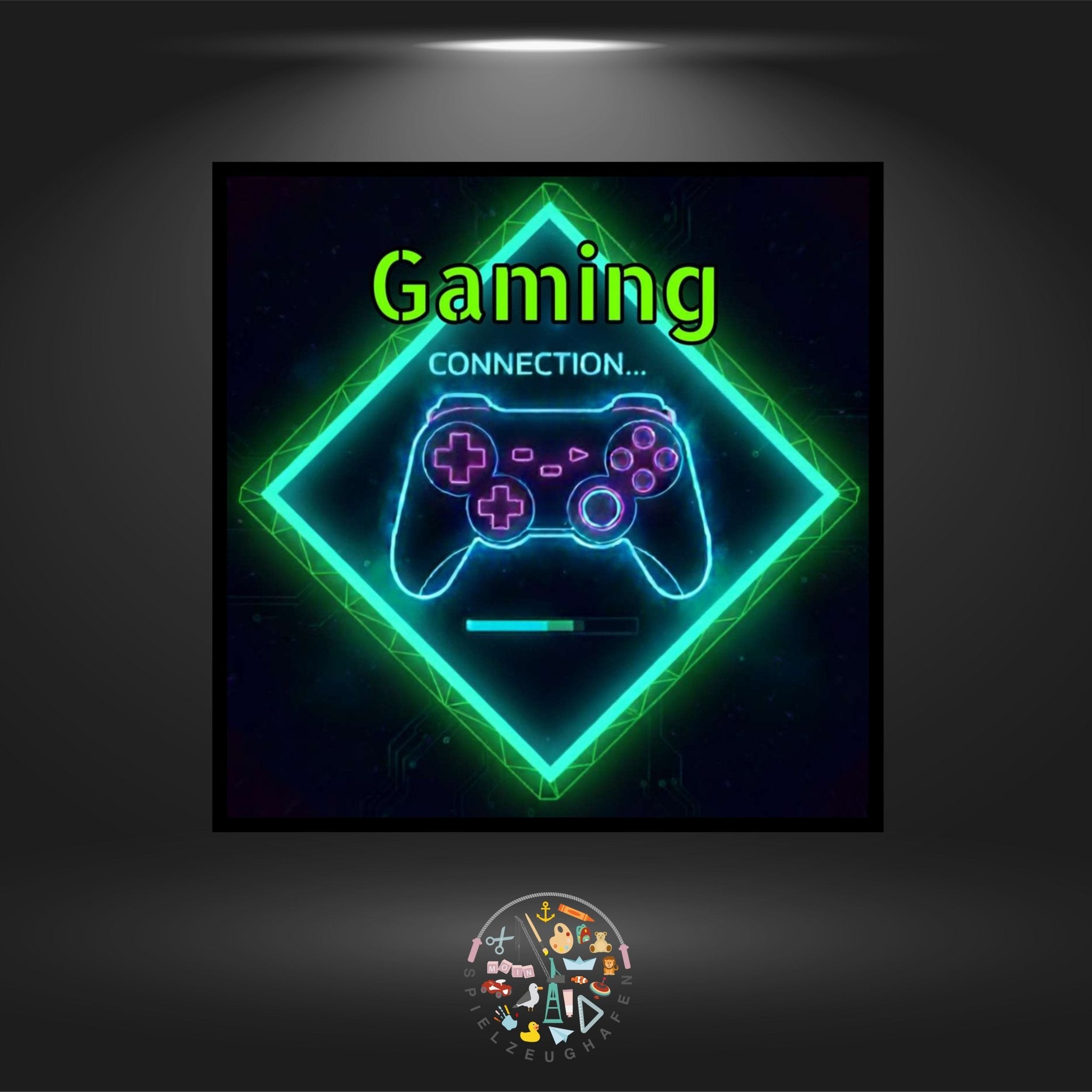 Gaming green - Strass rund von Spielzeughafen