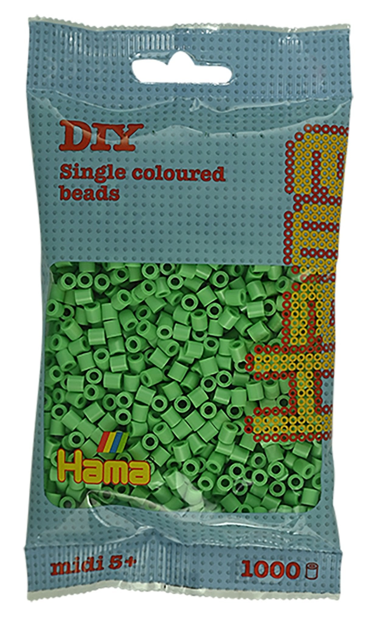 Hama Bügelperlen – Apfelgrün, Midi 5 mm (1000 Stk) von Spielzeughafen