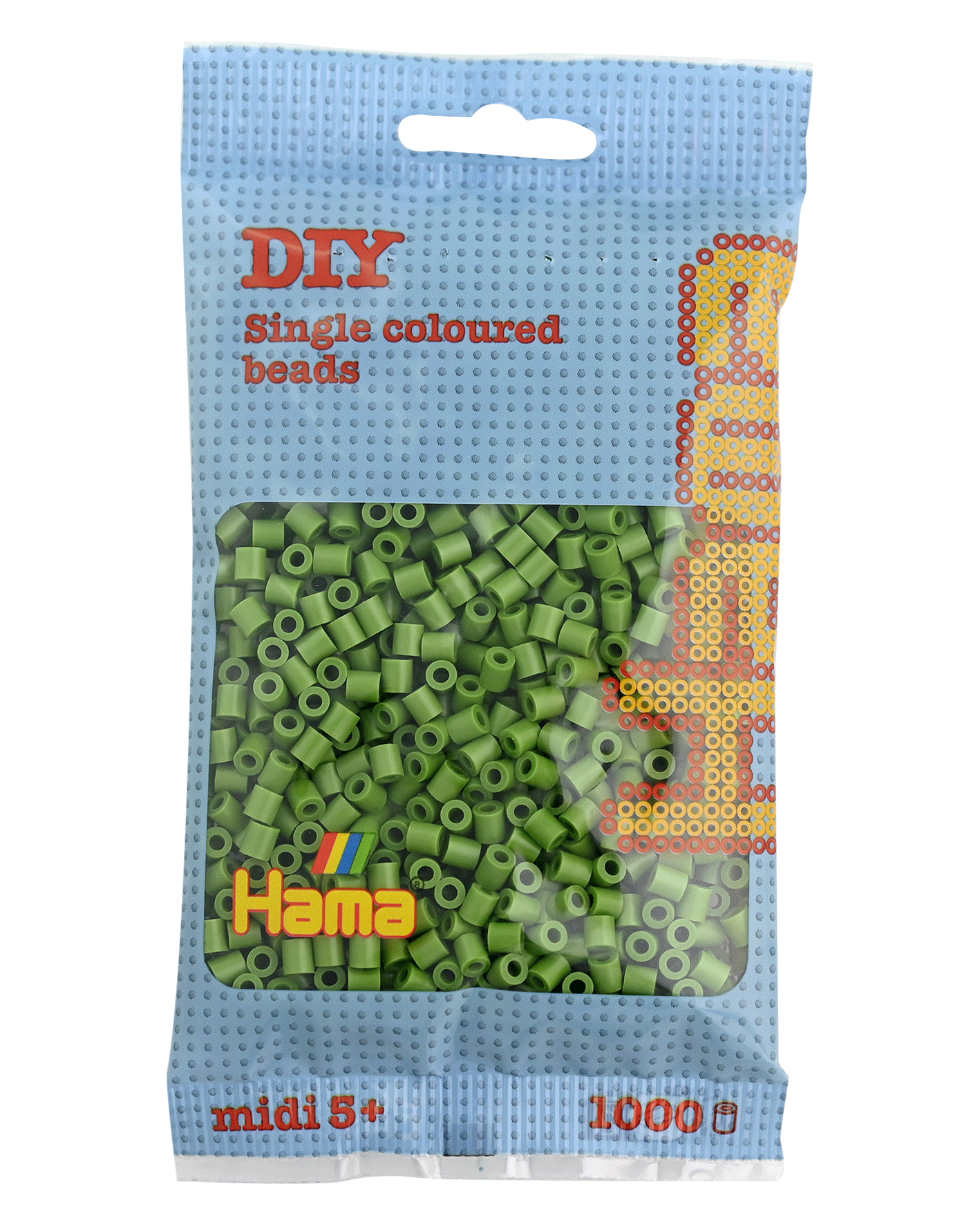 Hama Bügelperlen – Helle Olive, Midi 5 mm (1000 Stk) von Spielzeughafen