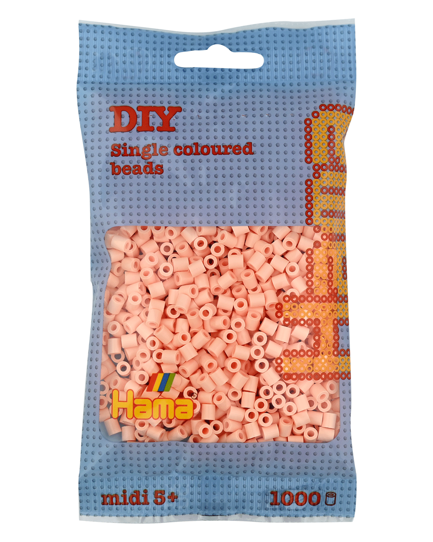 Hama Bügelperlen – Heller Pfirsich, Midi 5 mm (1000 Stk) von Spielzeughafen