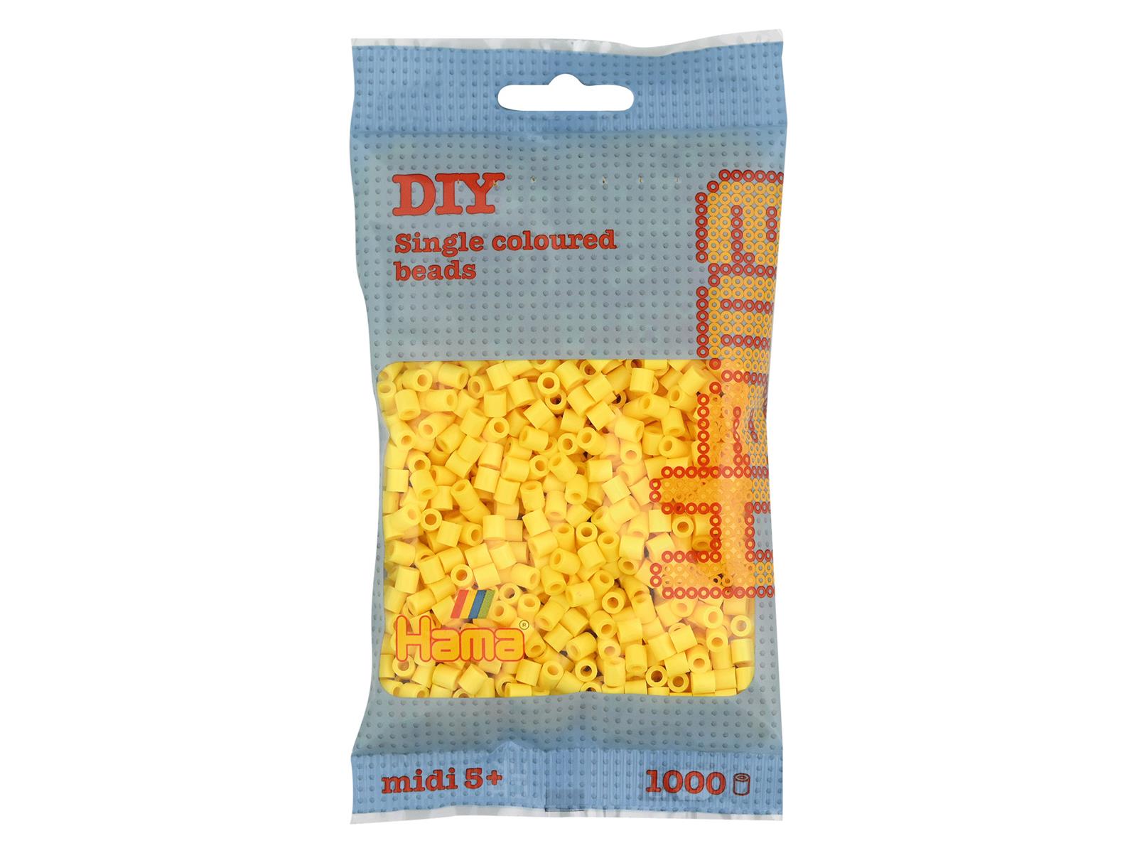 Hama Bügelperlen – Hellgelb, Midi 5 mm (1000 Stk) von Spielzeughafen