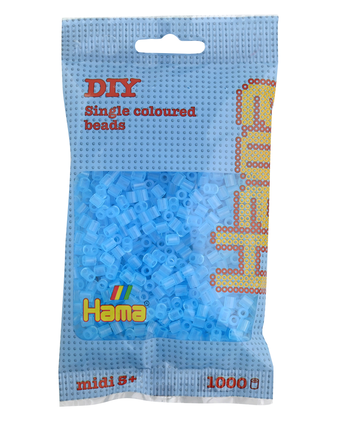 Hama Bügelperlen – Transparent - Aqua, Midi 5 mm (1000 Stk) von Spielzeughafen
