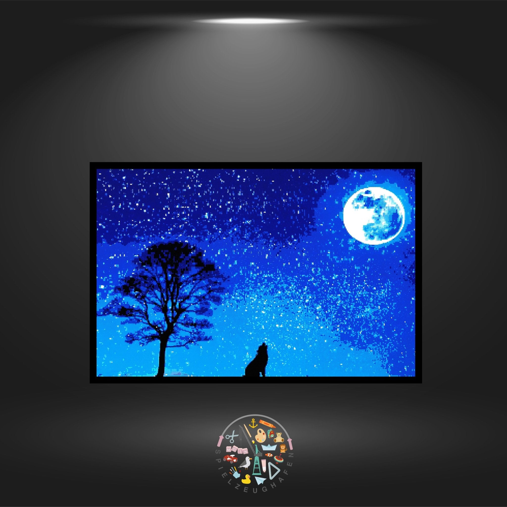'Howling at the moon' Nachtleuchtend - Strass / Rhinestone von Spielzeughafen