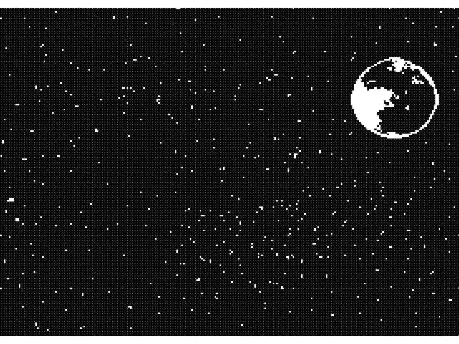 'Howling at the moon' - Quadratisch Nachtleuchtend von Spielzeughafen