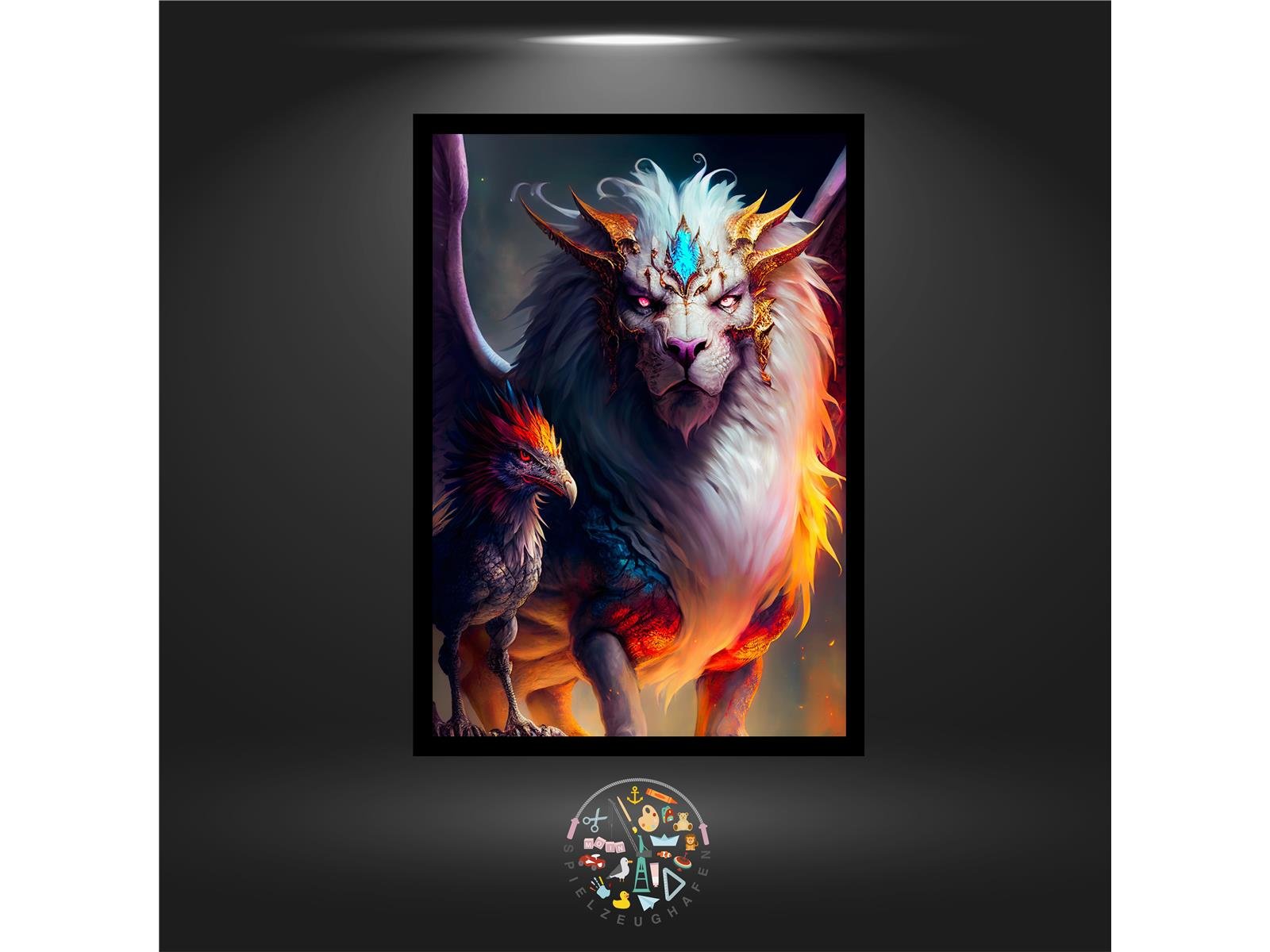 Löwe 'Kaha Luani' - Quadratisch mit eckig Strass von Spielzeughafen