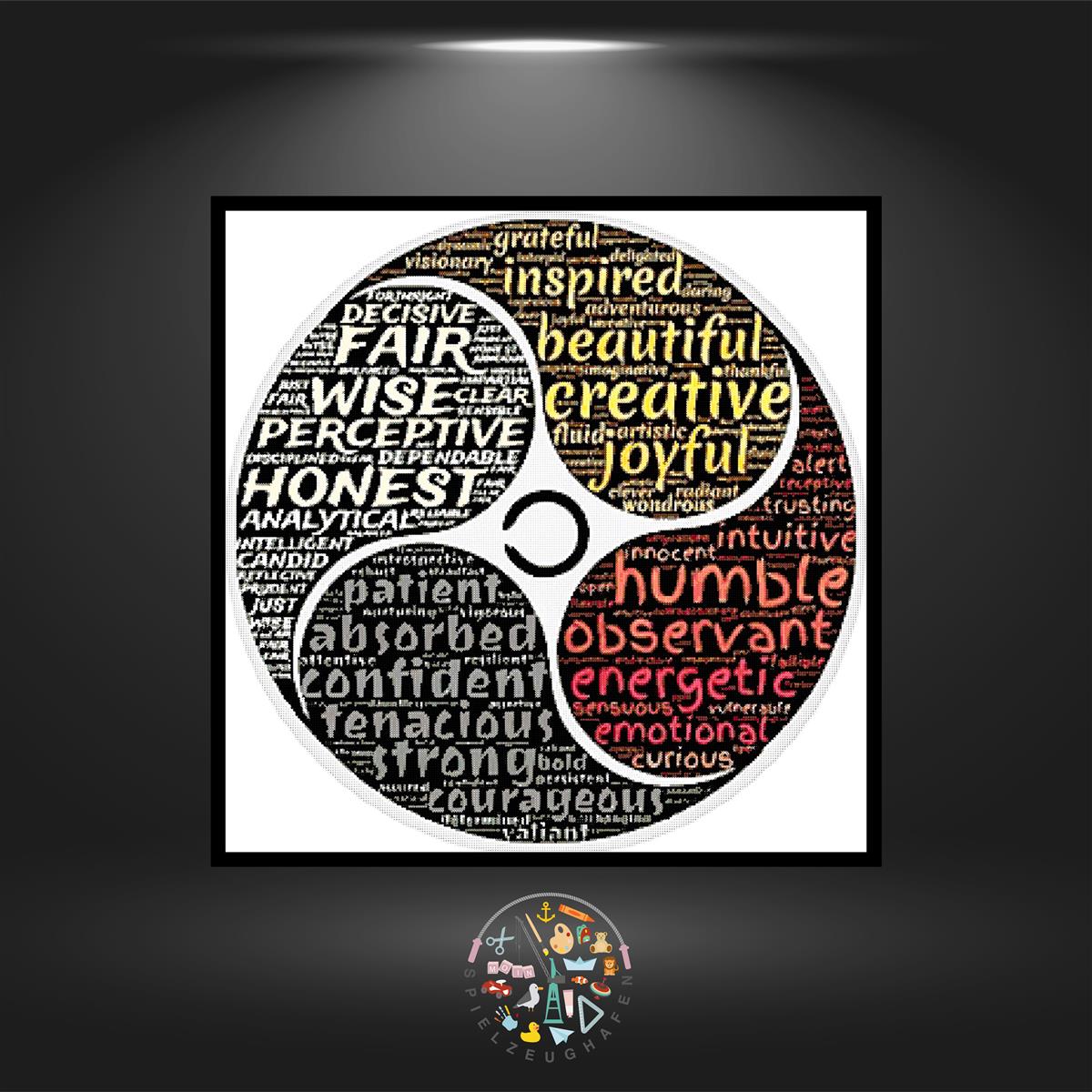 Mandala 'Characteristics' - Strass von Spielzeughafen