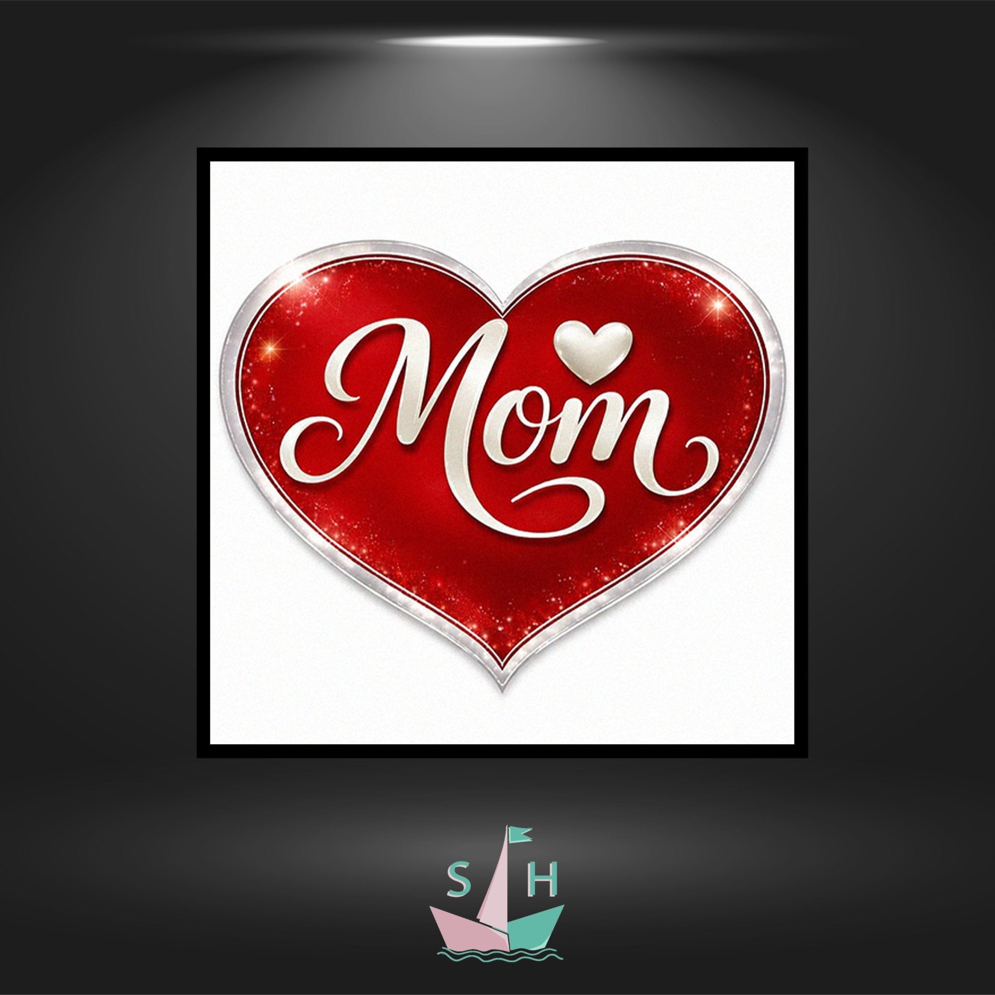 Mom Red - Eckig mit Metallic + Night glow von Spielzeughafen