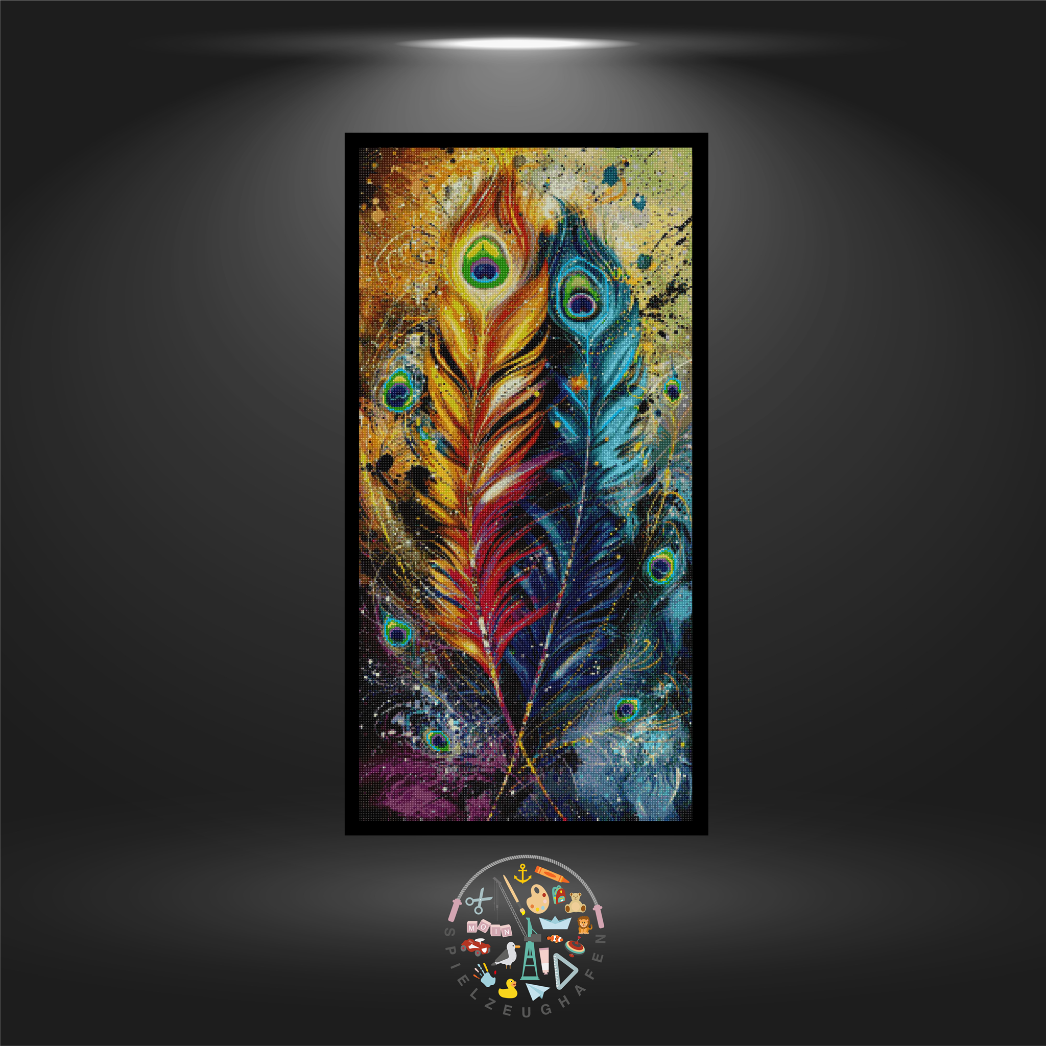 Feather of Love - Quadratisch mit eckig Strass und AB