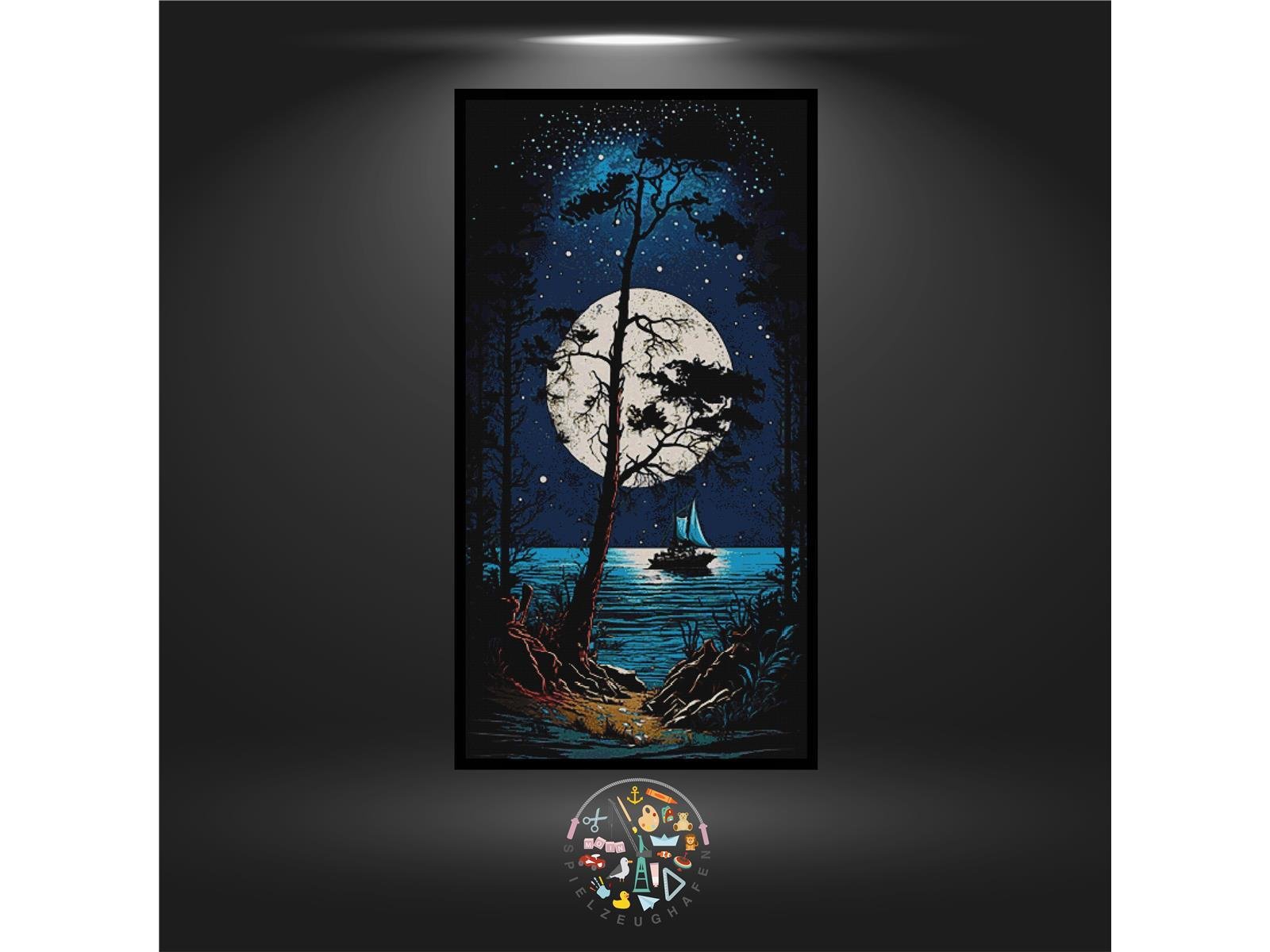 Sail into the moon - Quadratisch von Spielzeughafen