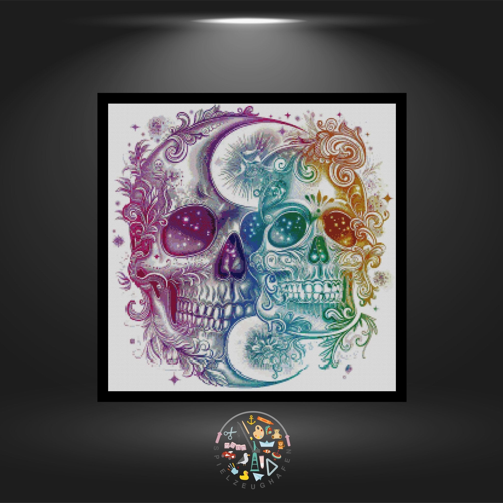 Skull 'Calvaria and wife' - Quadratisch von Spielzeughafen