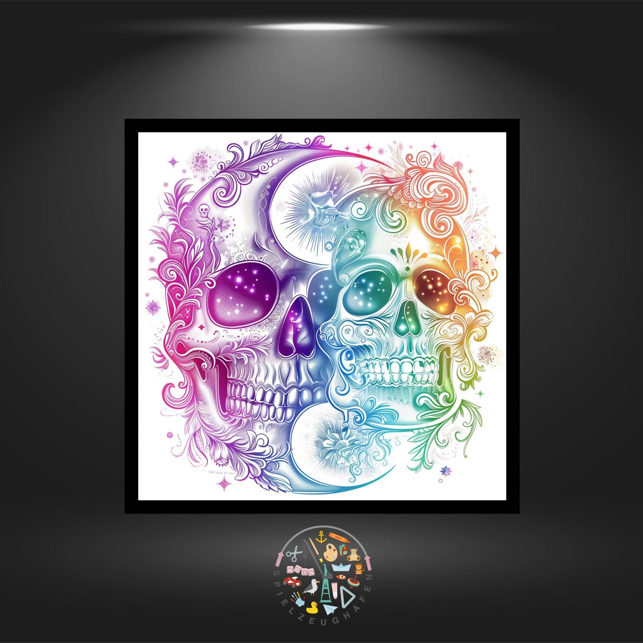 Skull 'Calvaria and wife' - Quadratisch von Spielzeughafen