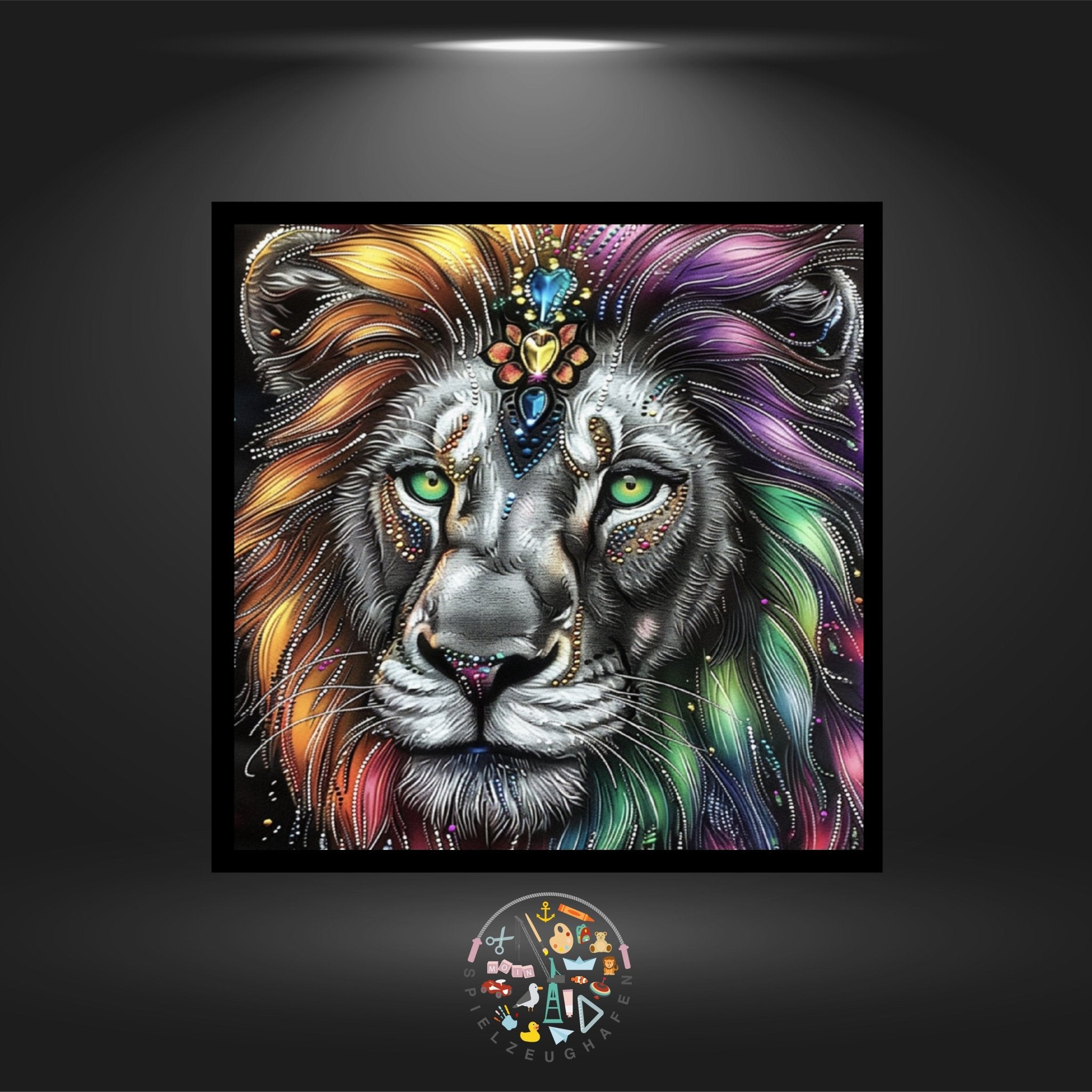 Sternzeichen Löwe Bunt - Quadratisch mit AB von Spielzeughafen