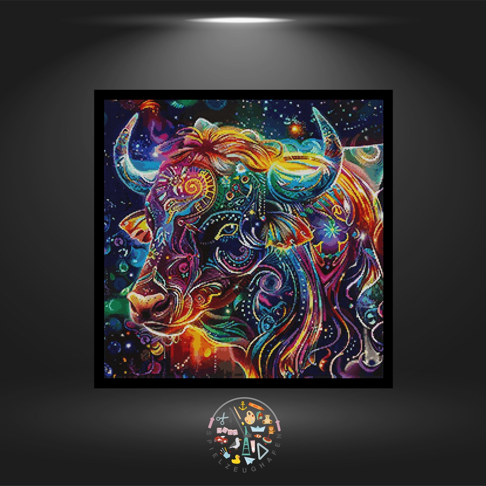 Sternzeichen Stier Bunt - Quadratisch mit AB von Spielzeughafen