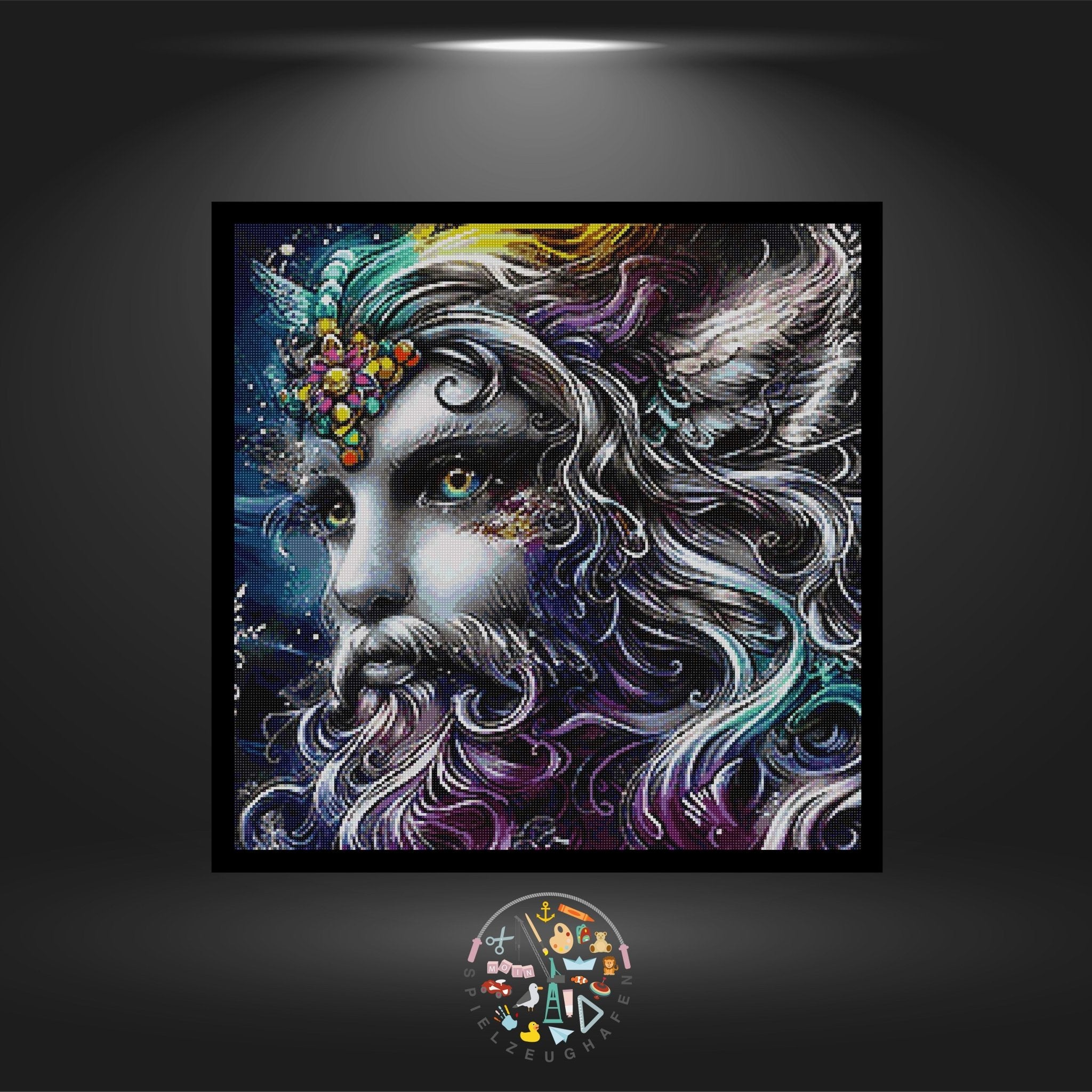 Sternzeichen Wassermann Bunt - Quadratisch mit AB von Spielzeughafen