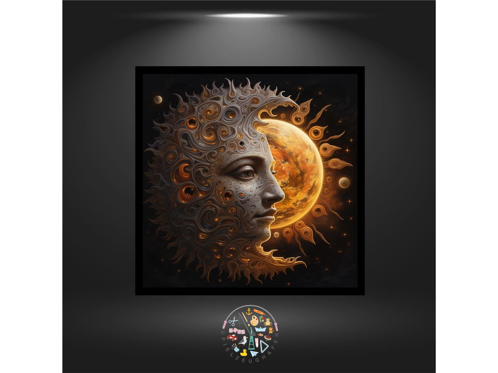 Sun and moon - Quadratisch von Spielzeughafen
