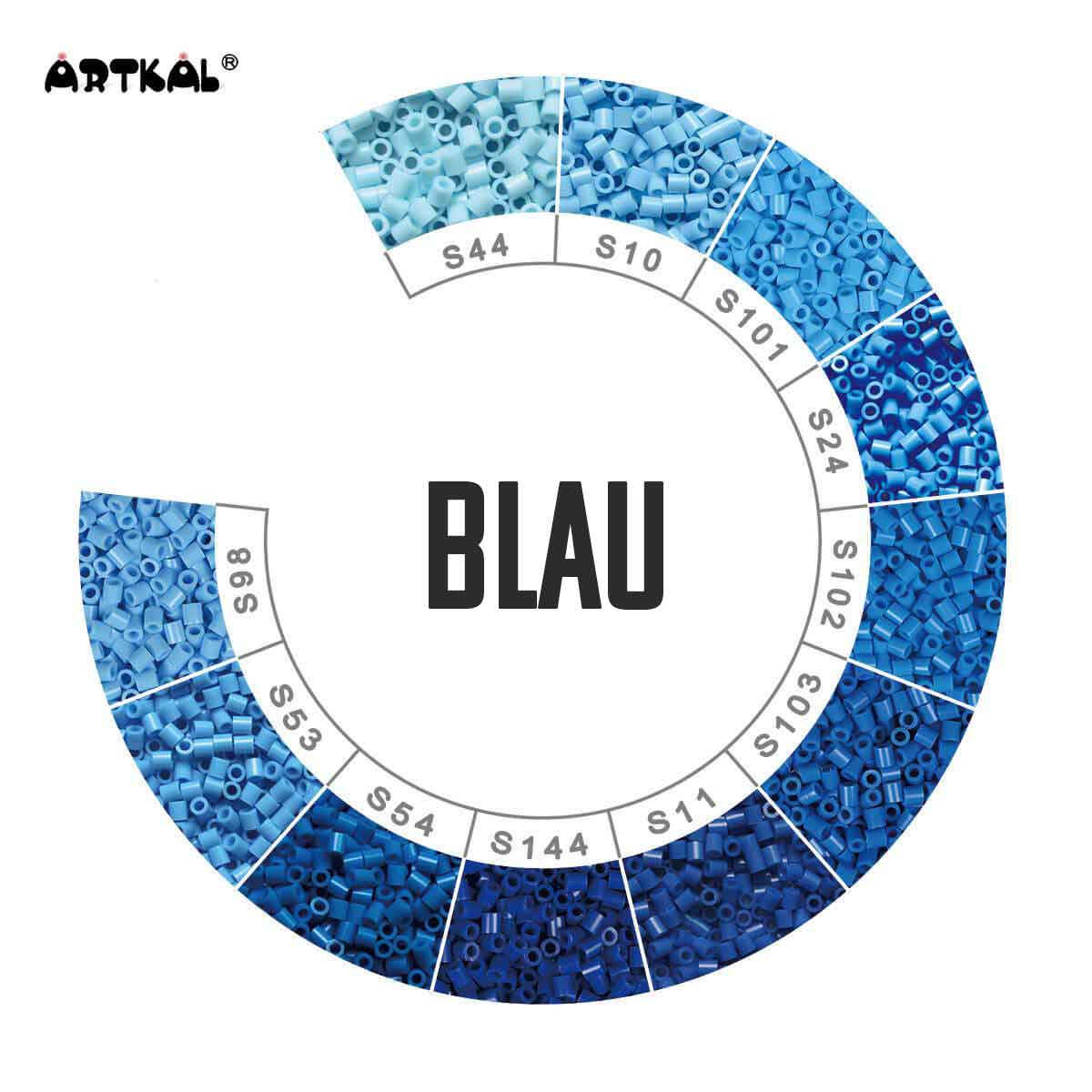 1000 Artkal MIDI S 5mm Blautöne von Spielzeughafen