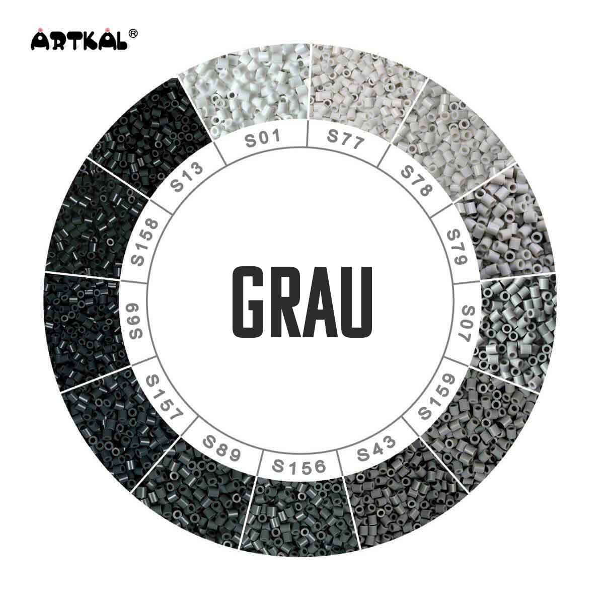 1000 Artkal MIDI S 5mm Grautöne von Spielzeughafen