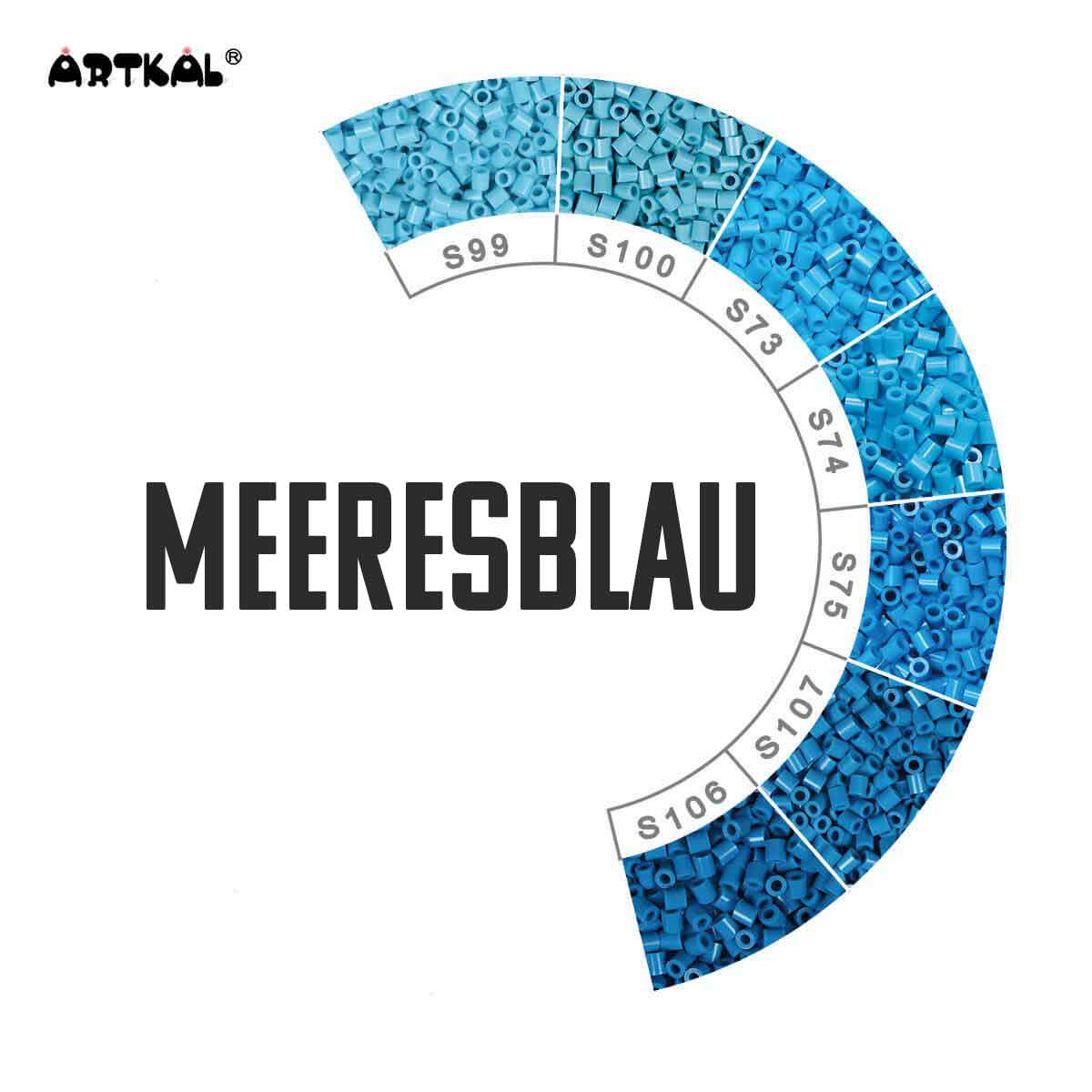 1000 Artkal MIDI S 5mm Meeresblautöne von Spielzeughafen